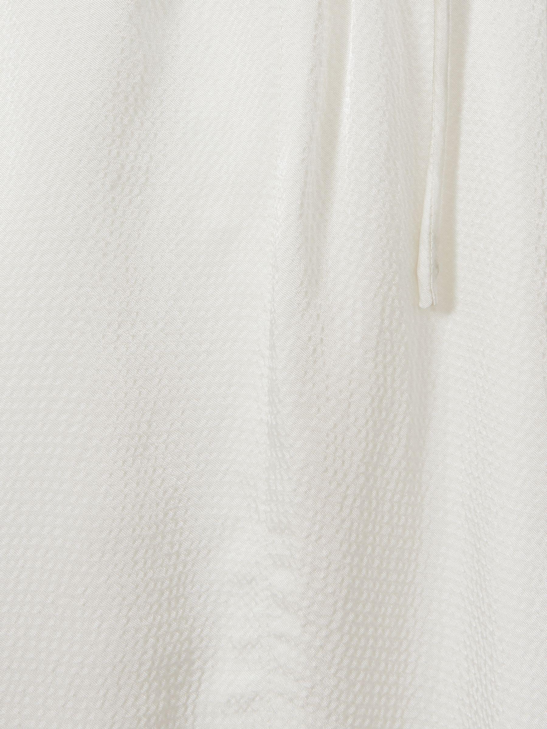 Textured Wide Leg Cover-Up Trousers in Ivory Product Image