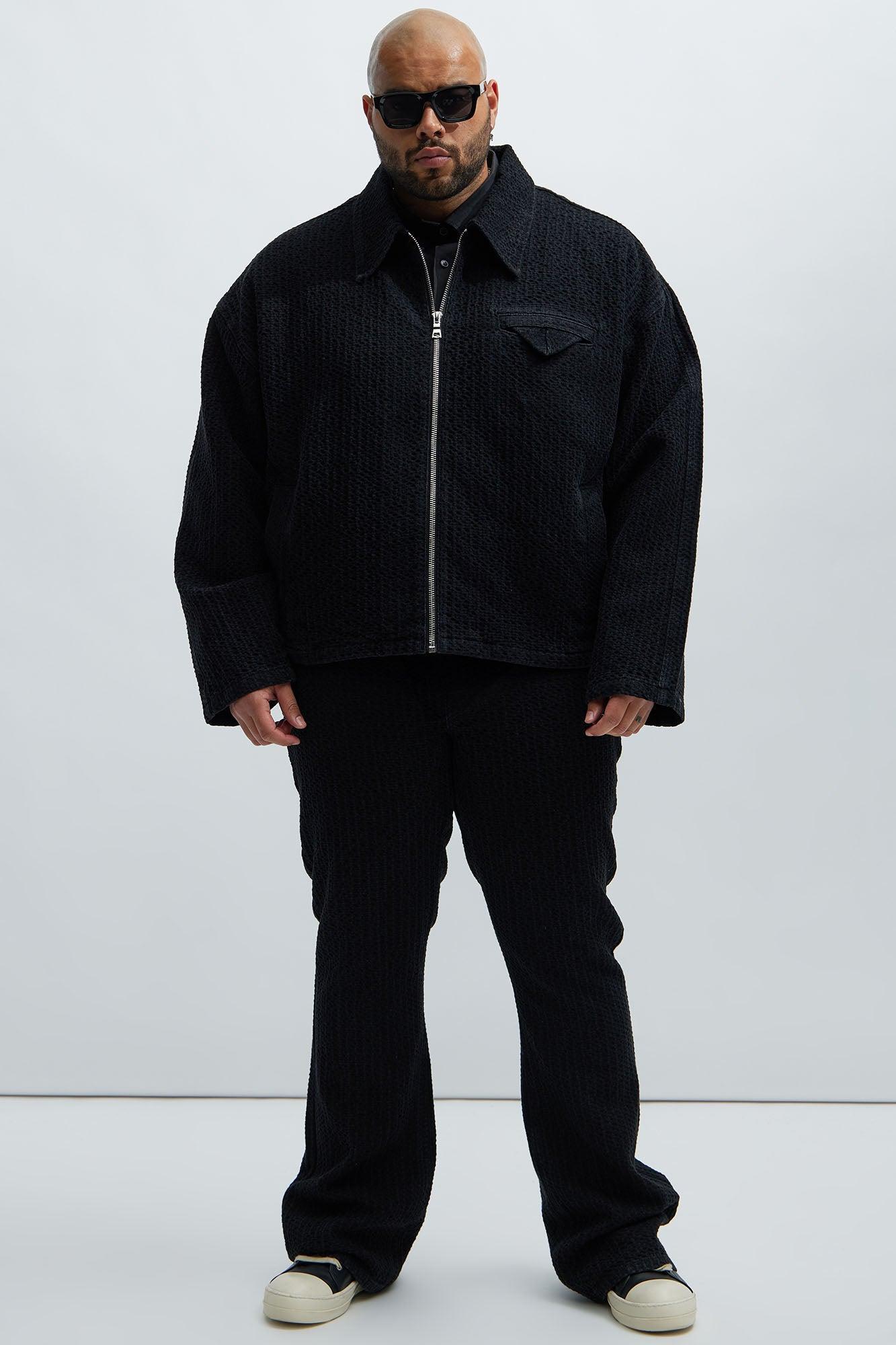 Warsaw Cropped Denim Work Trucker - Black Product Image