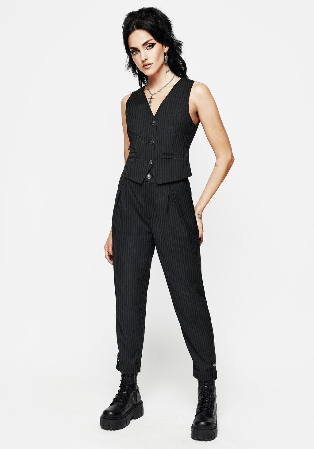 Nevermore Pinstripe Tailored Trousers Product Image