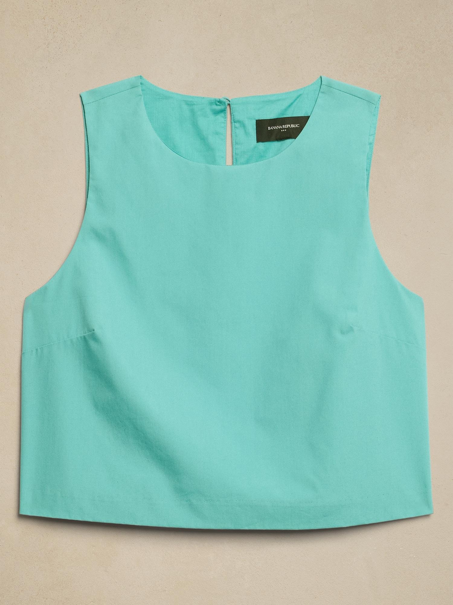 Cropped Poplin Top Product Image