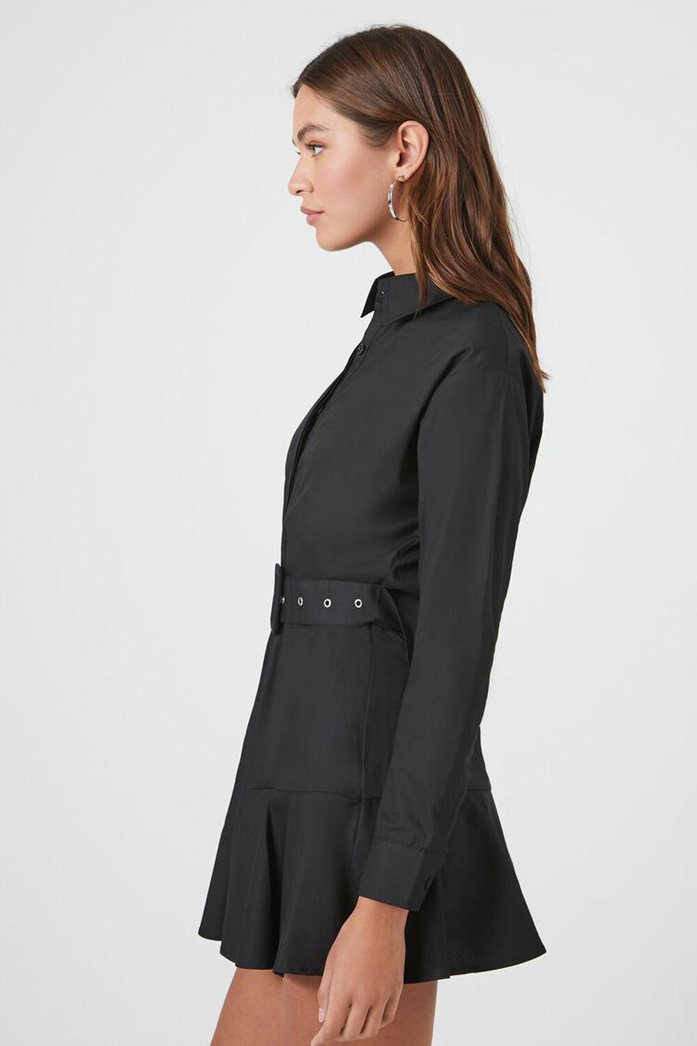 Poplin Belted Mini Shirt Dress | Forever 21 Product Image