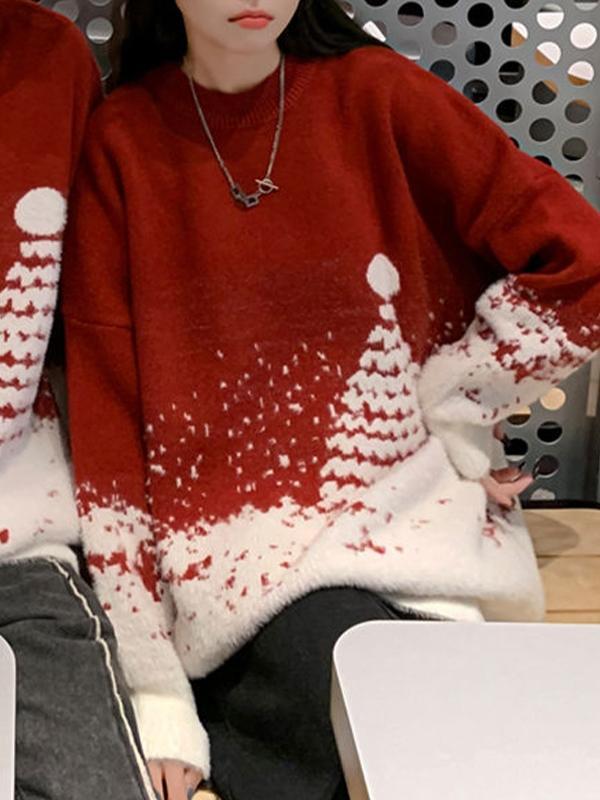 Men's Christmas Tree Jacquard Sweater Product Image