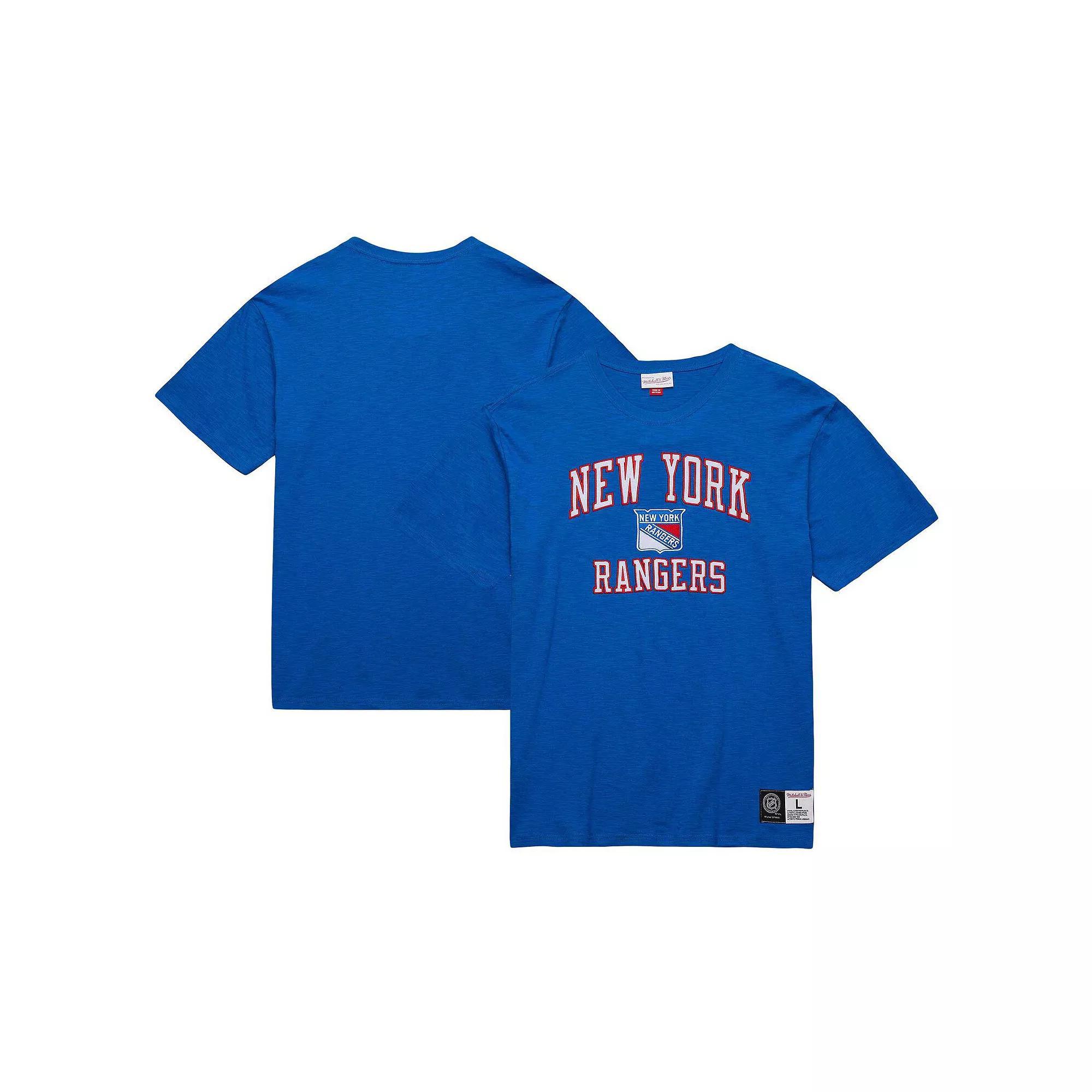Men's Mitchell & Ness Blue New York Rangers Legendary Slub T-Shirt,  Product Image