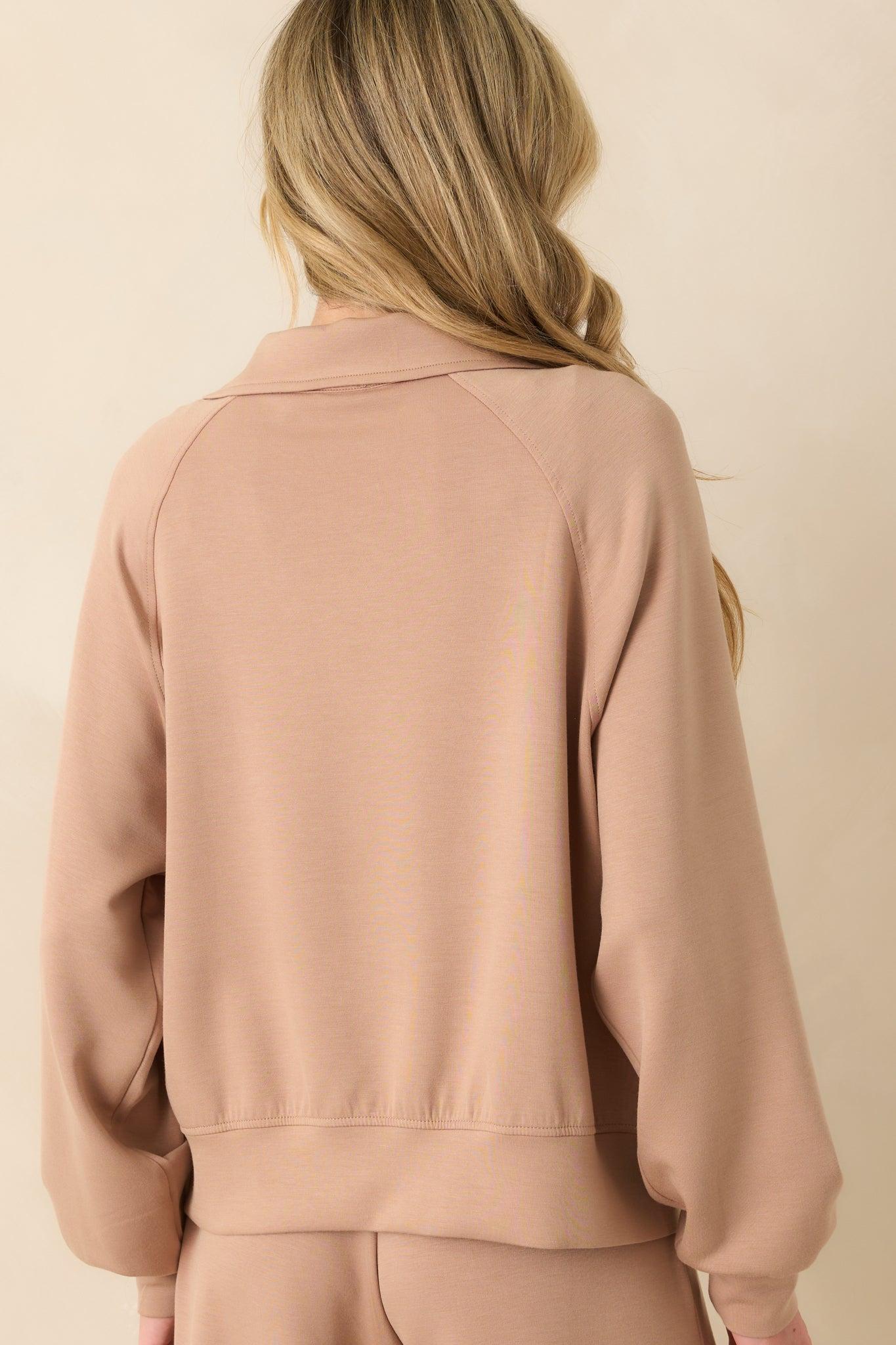Running Errands Tan Zip Up Jacket Product Image