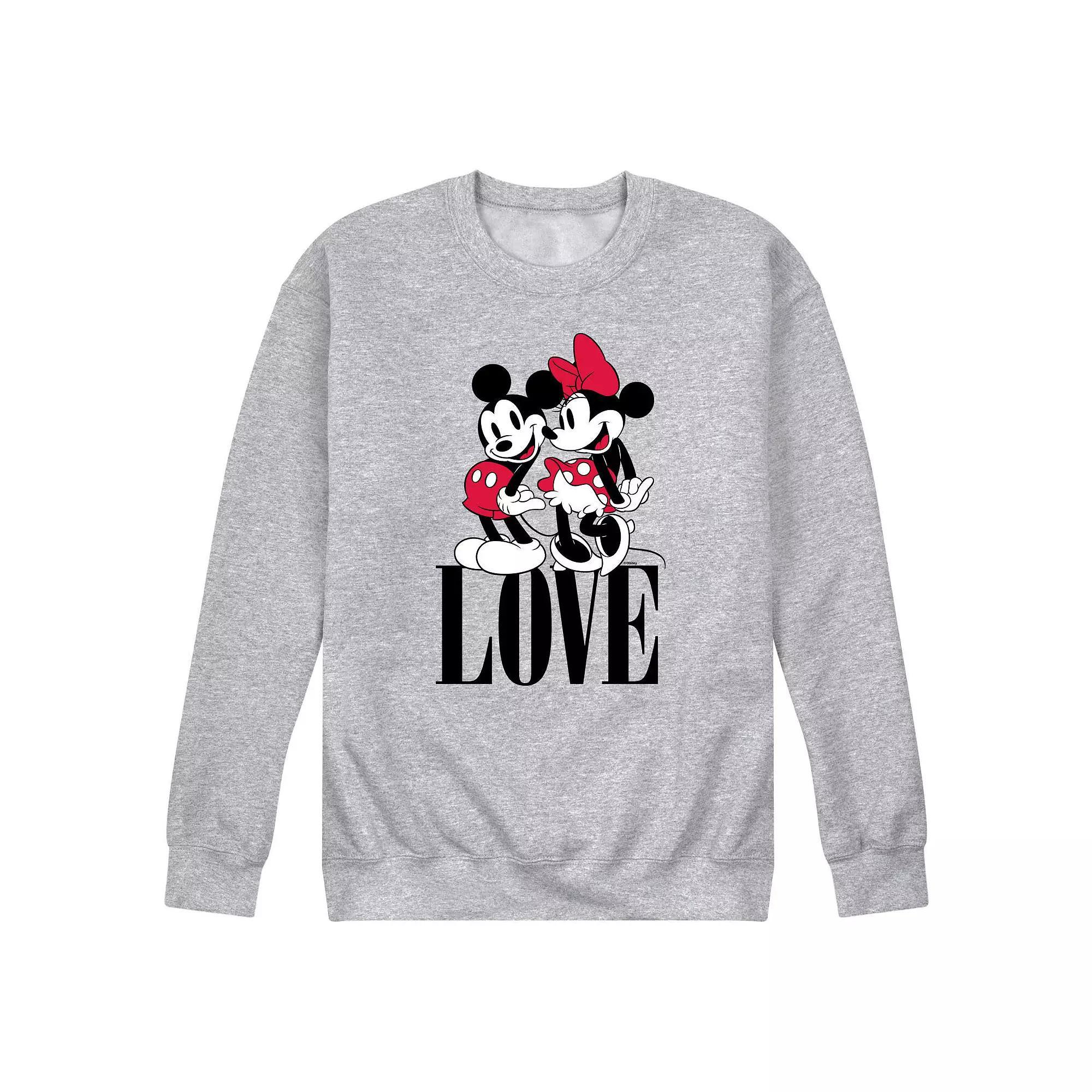 Disney's Mickey & Minnie Men's Love Fleece Sweatshirt,  Product Image