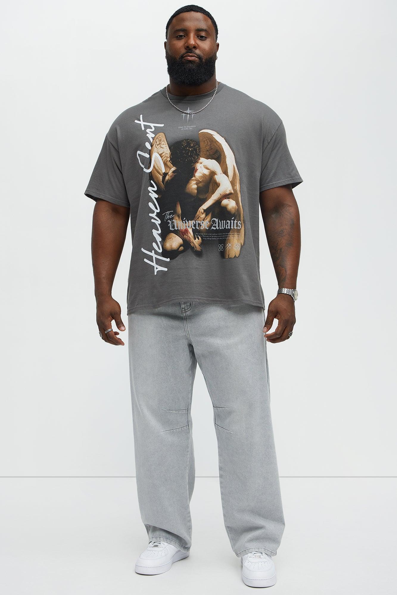 The Universe Awaits Short Sleeve Tee - Charcoal Male Product Image