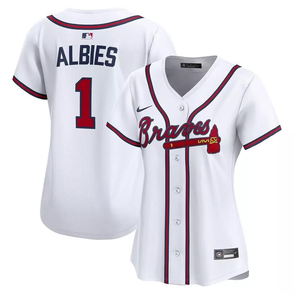 Women's Nike Ozzie Albies White Atlanta Braves Home Limited Player Jersey,  Product Image