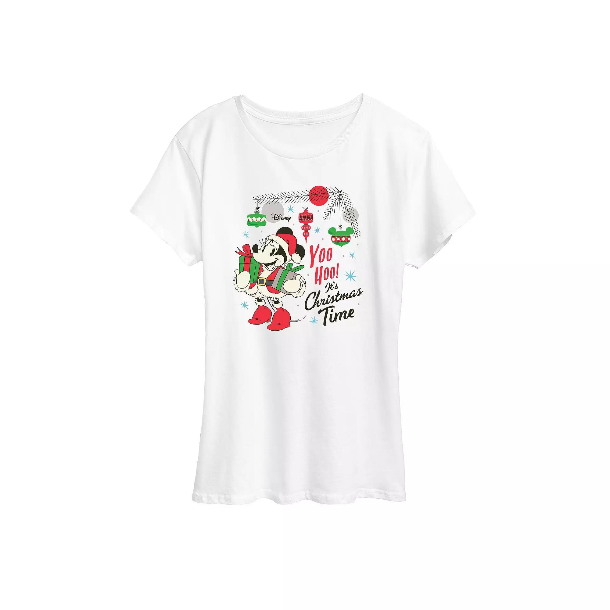 Disney's Minnie Mouse Women's Yoo Hoo Graphic Tee, Girl's,  Product Image