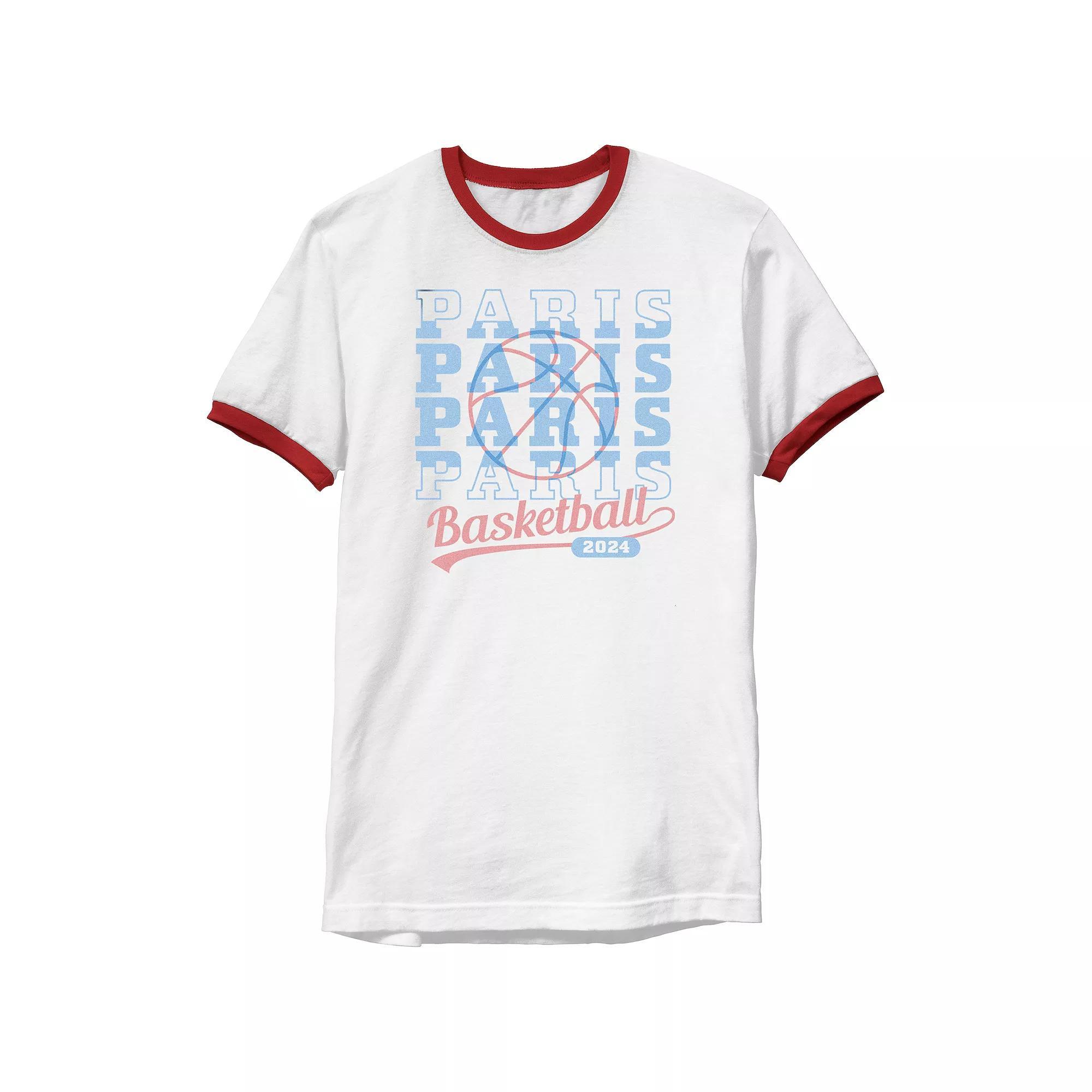Men's Paris Basketball 2024 Ringer Graphic Tee,  Product Image