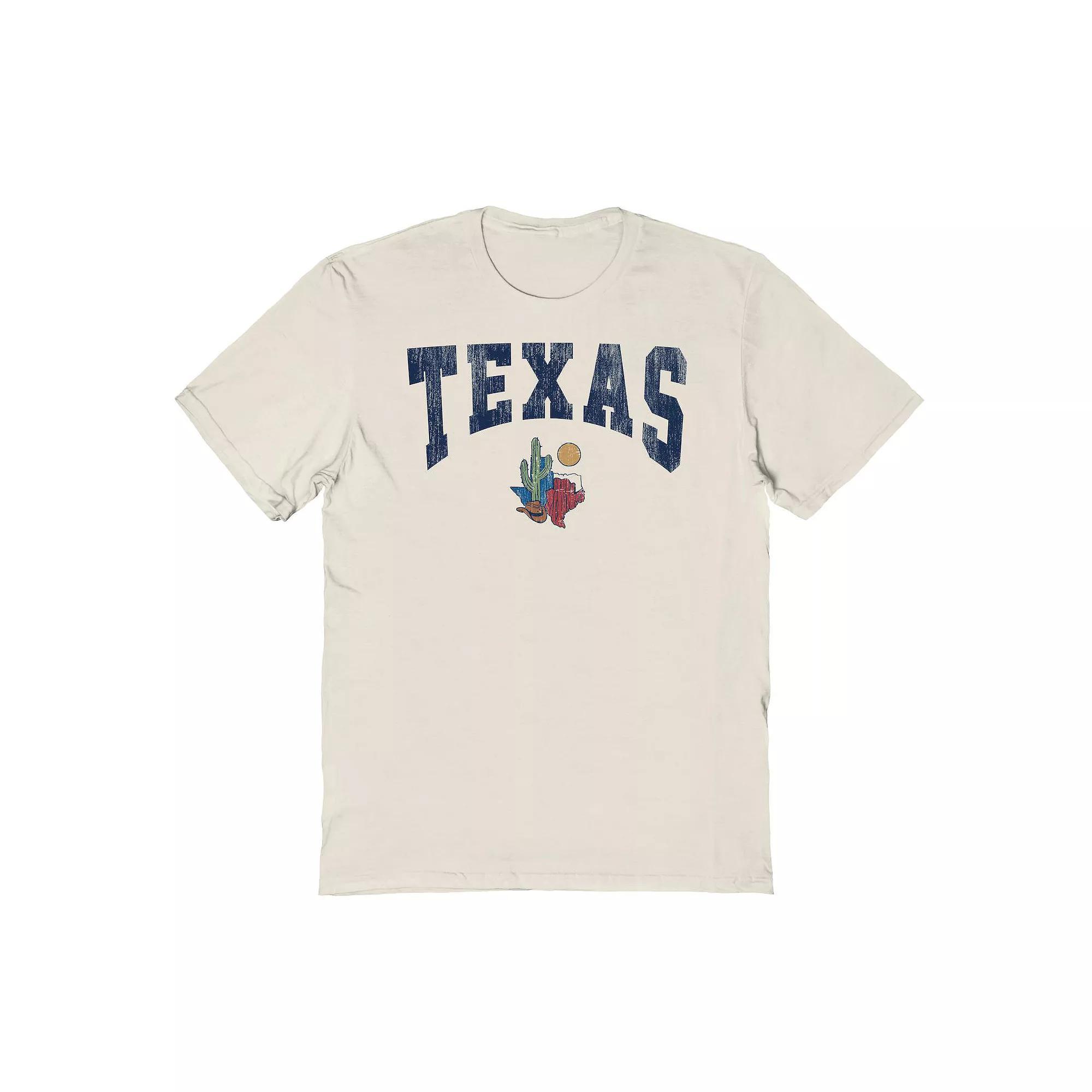 Men's COLAB89 by Threadless Texas Graphic Tee, Size: XL, Natural Product Image