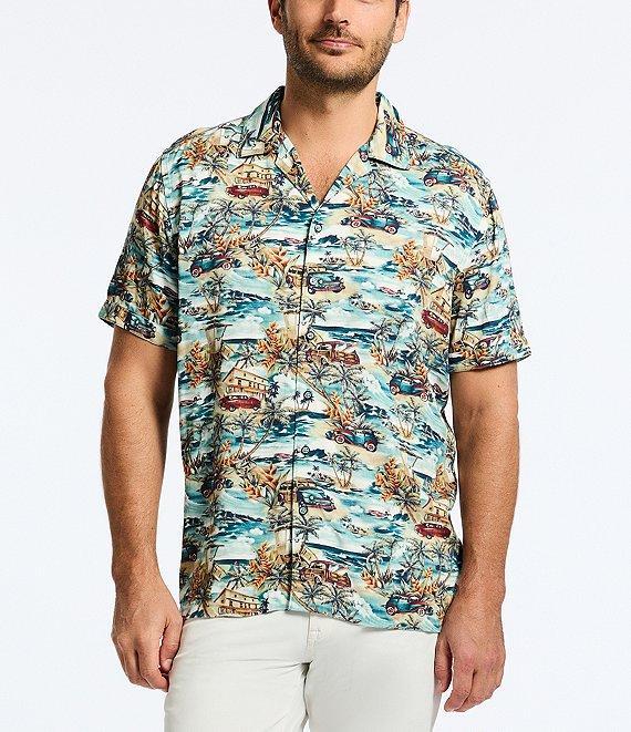 Robert Graham Getaway Short Sleeve Woven Camp Shirt Product Image