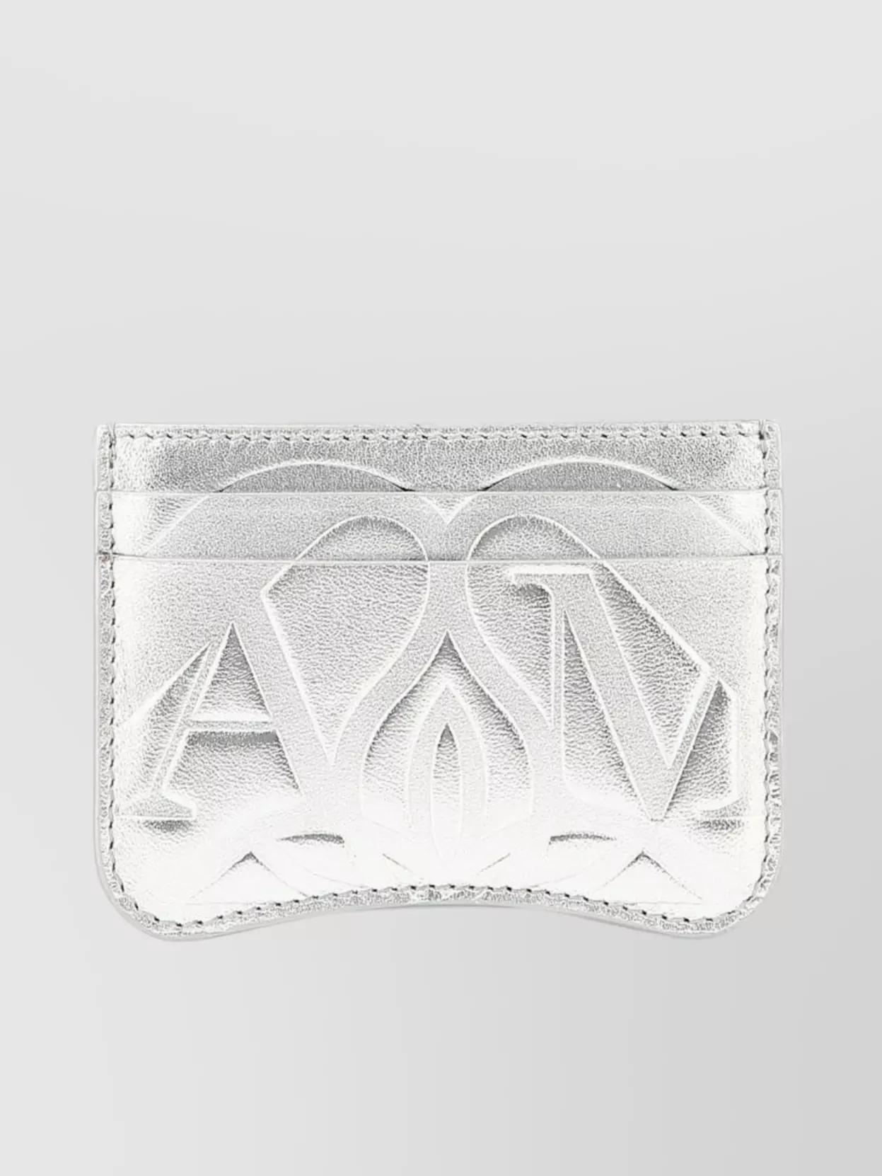 ALEXANDER MCQUEEN "the Seal" Metallic Card Holder Product Image