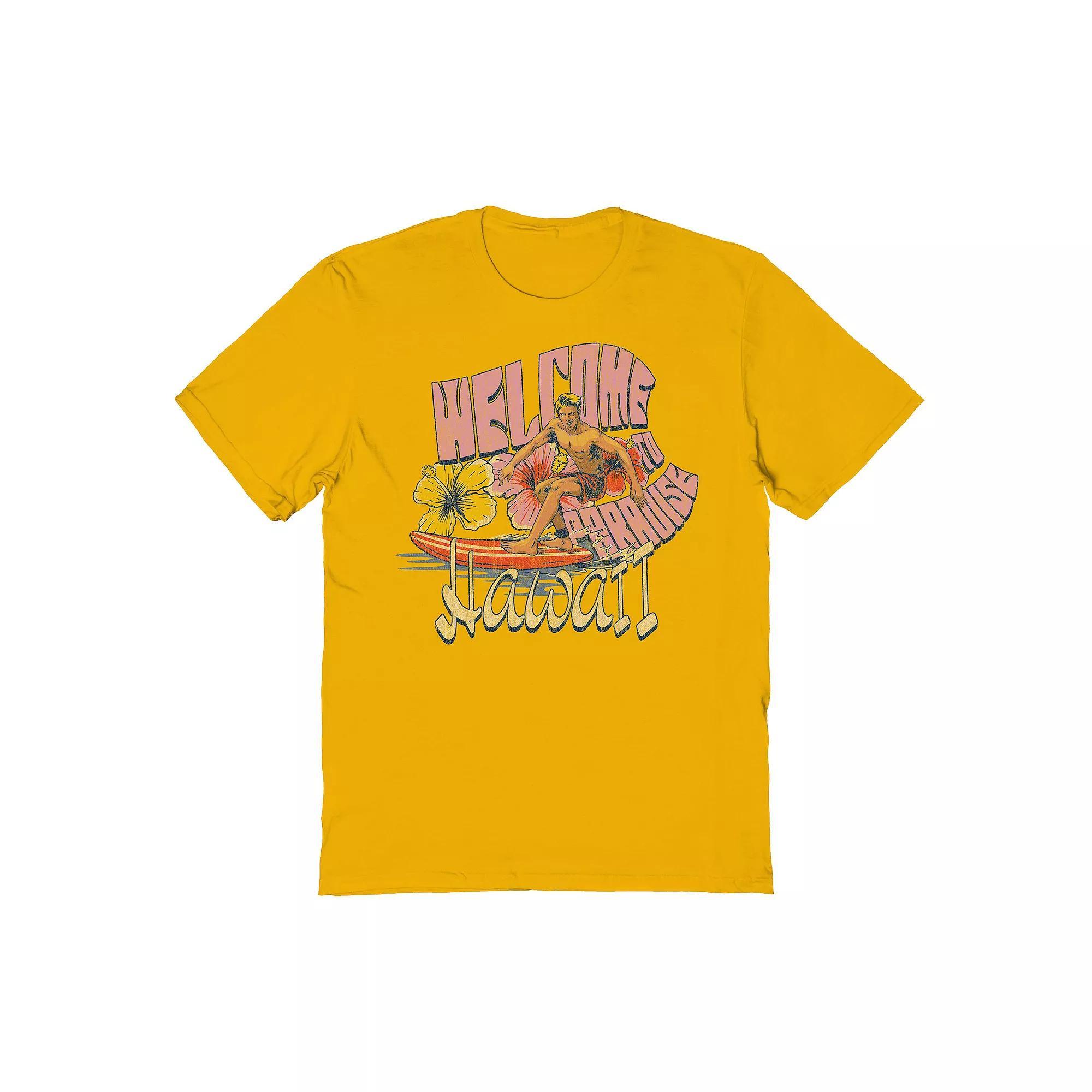Men's Welcome Hawaii Graphic Tee, Size: XXL, Gold Product Image