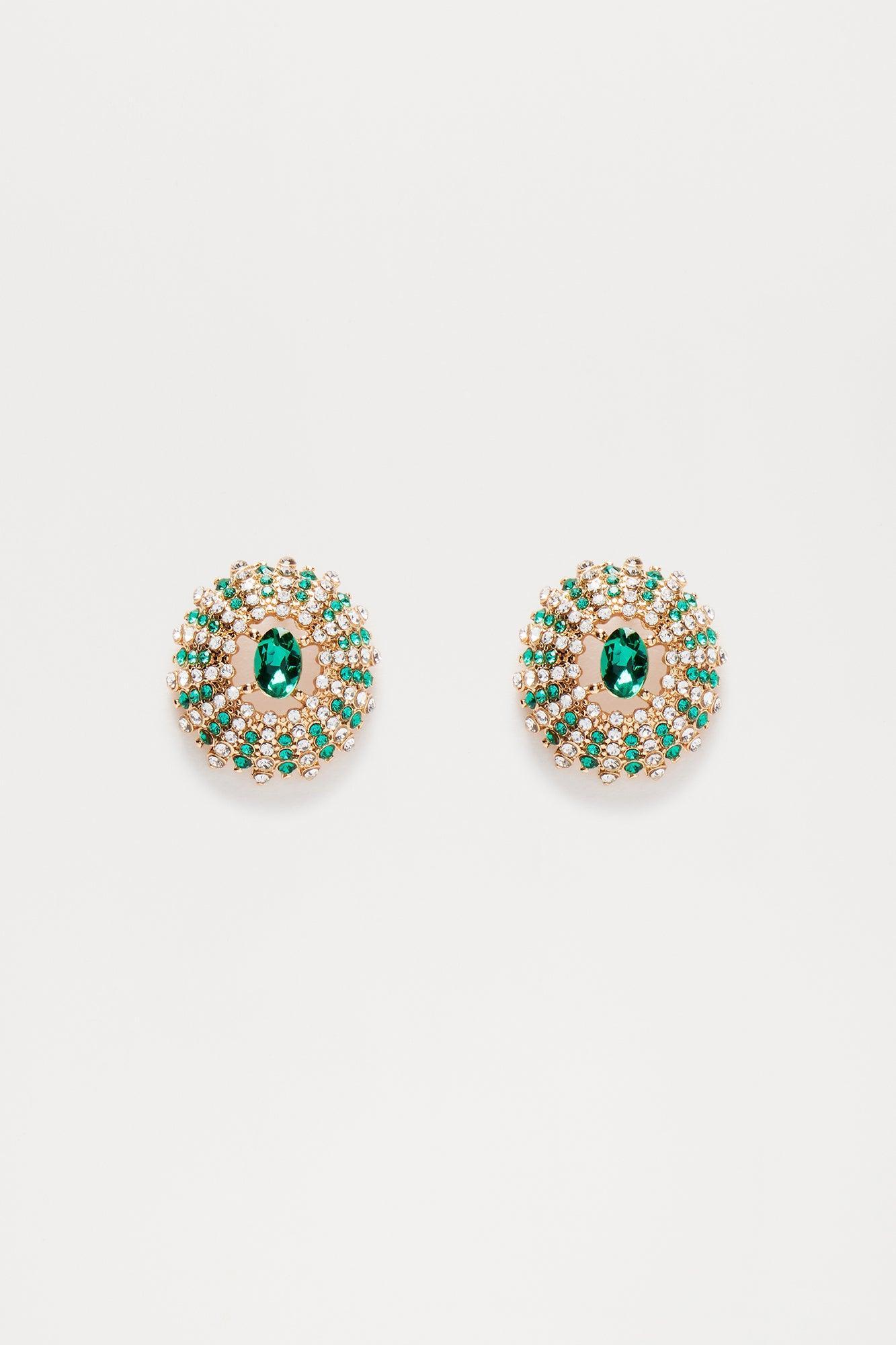 Sacred Gems Earrings - Green Product Image