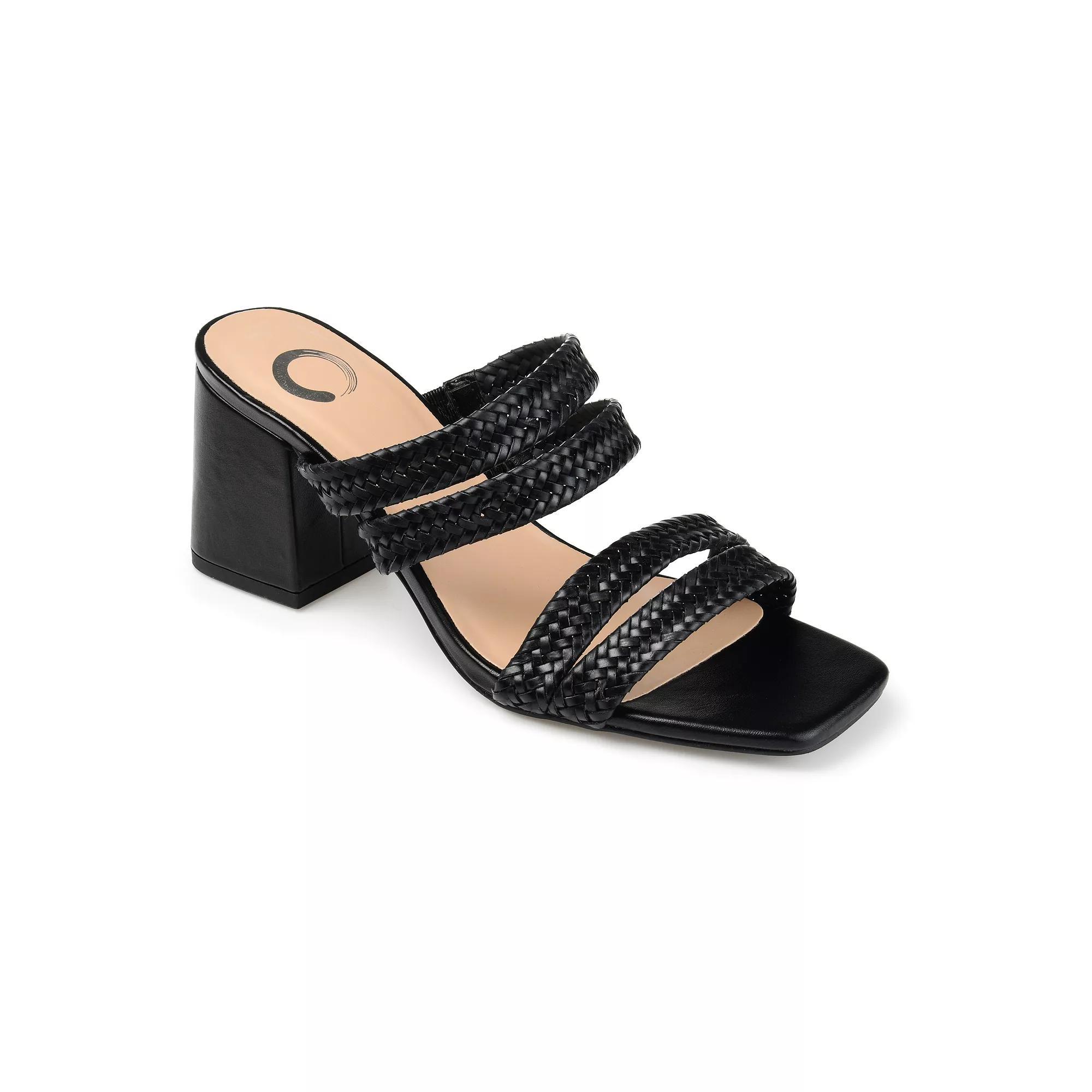 Journee Natia Women's Block Heel Sandals,  Product Image