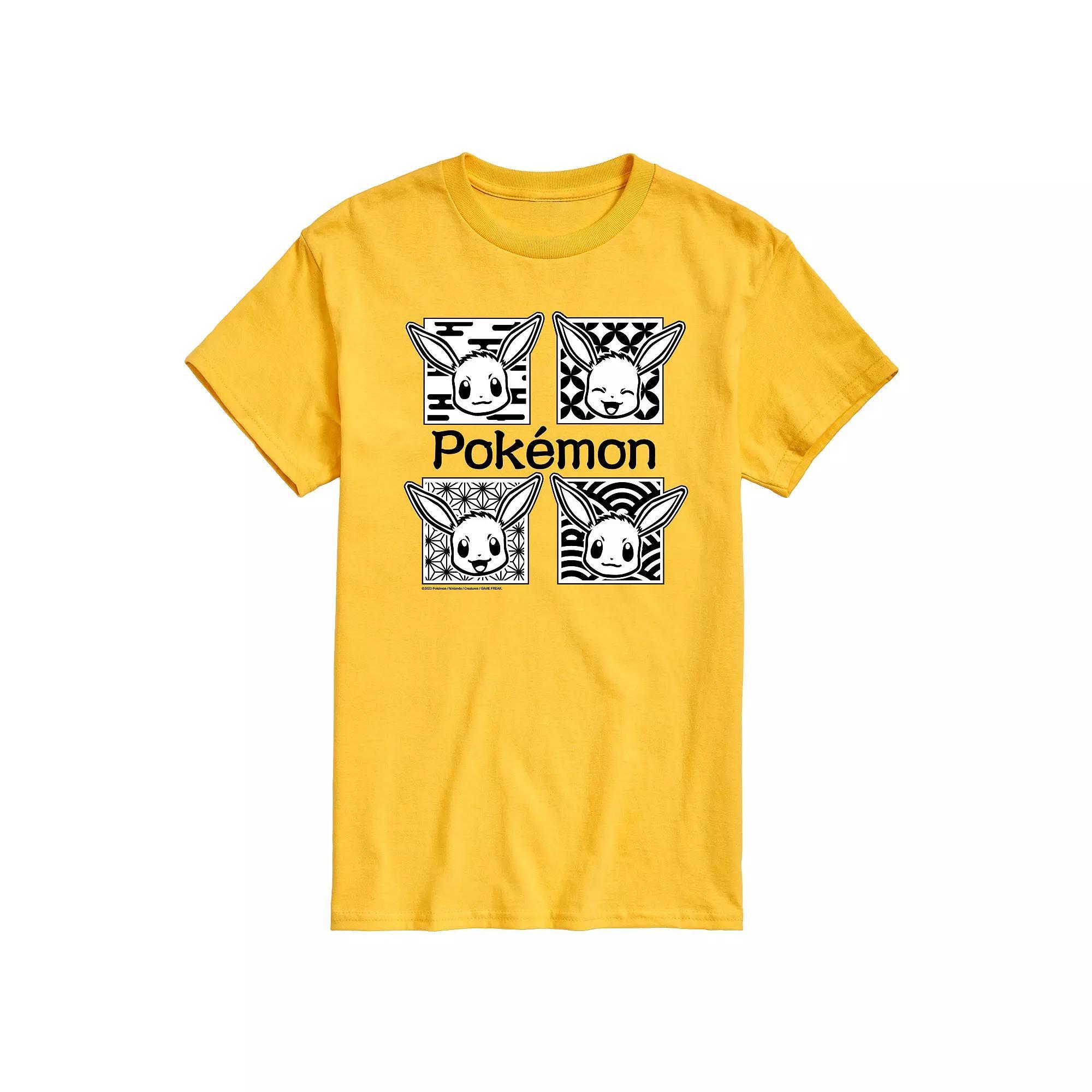 Men's Pokemon Wagara Grid Eevee Graphic Tee,  Product Image