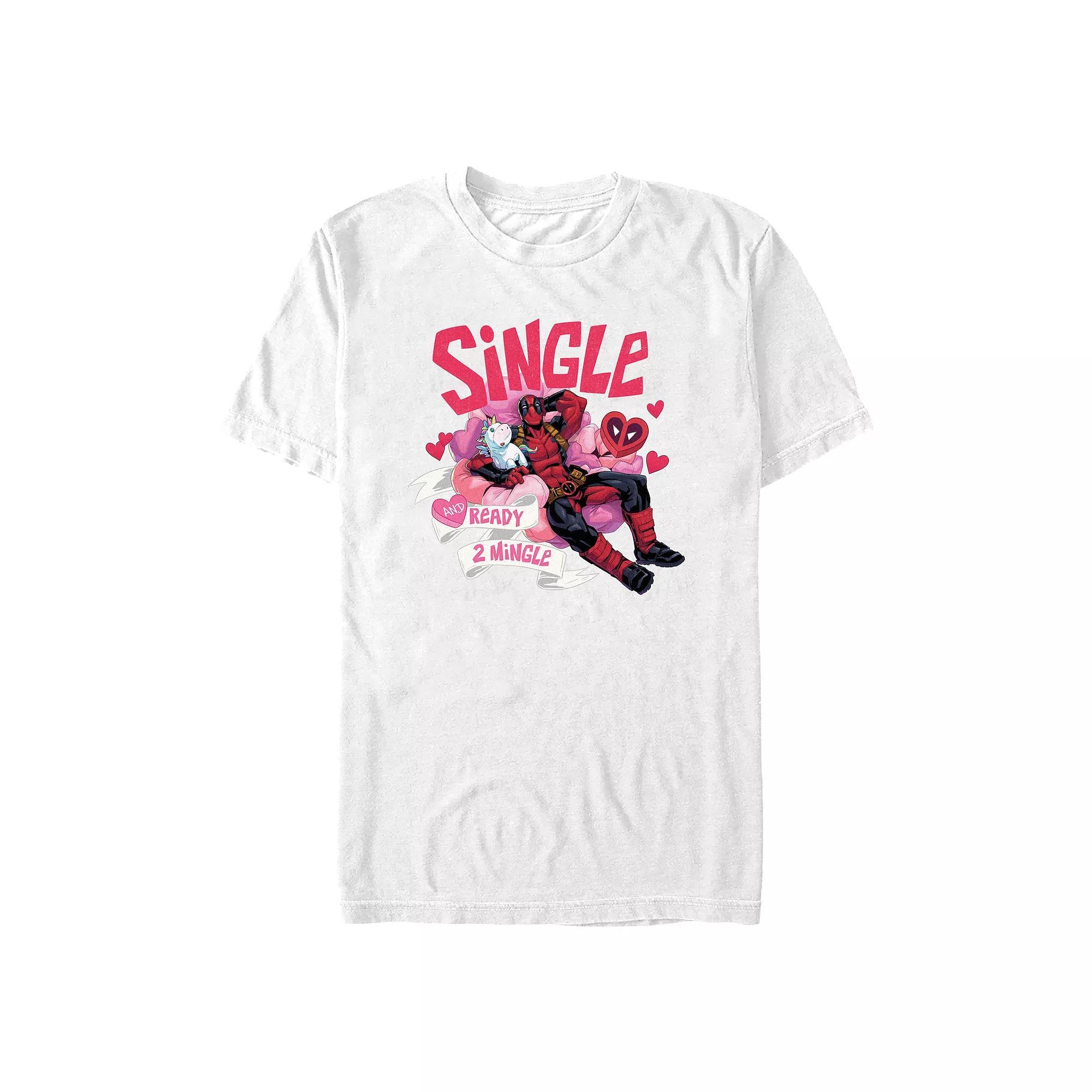 Men's Marvel Deadpool Single And Ready To Mingle Graphic Tee,  Product Image