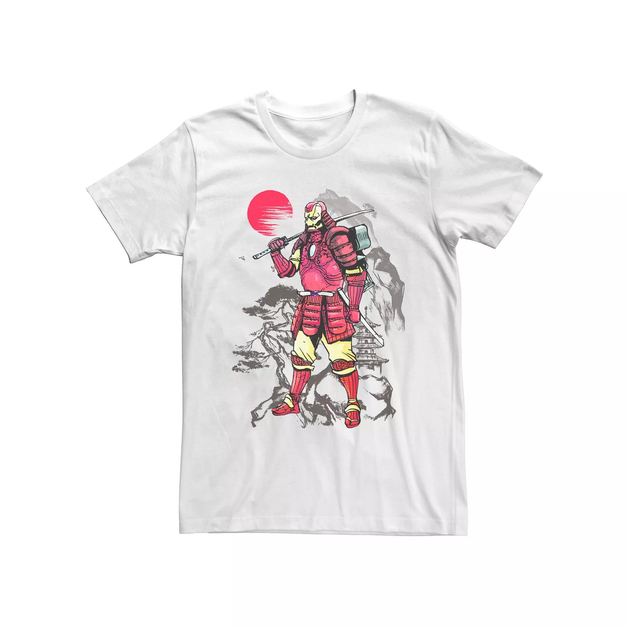 Men's Marvel Iron Man Samurai Portrait Tee, Size: XL, White Product Image