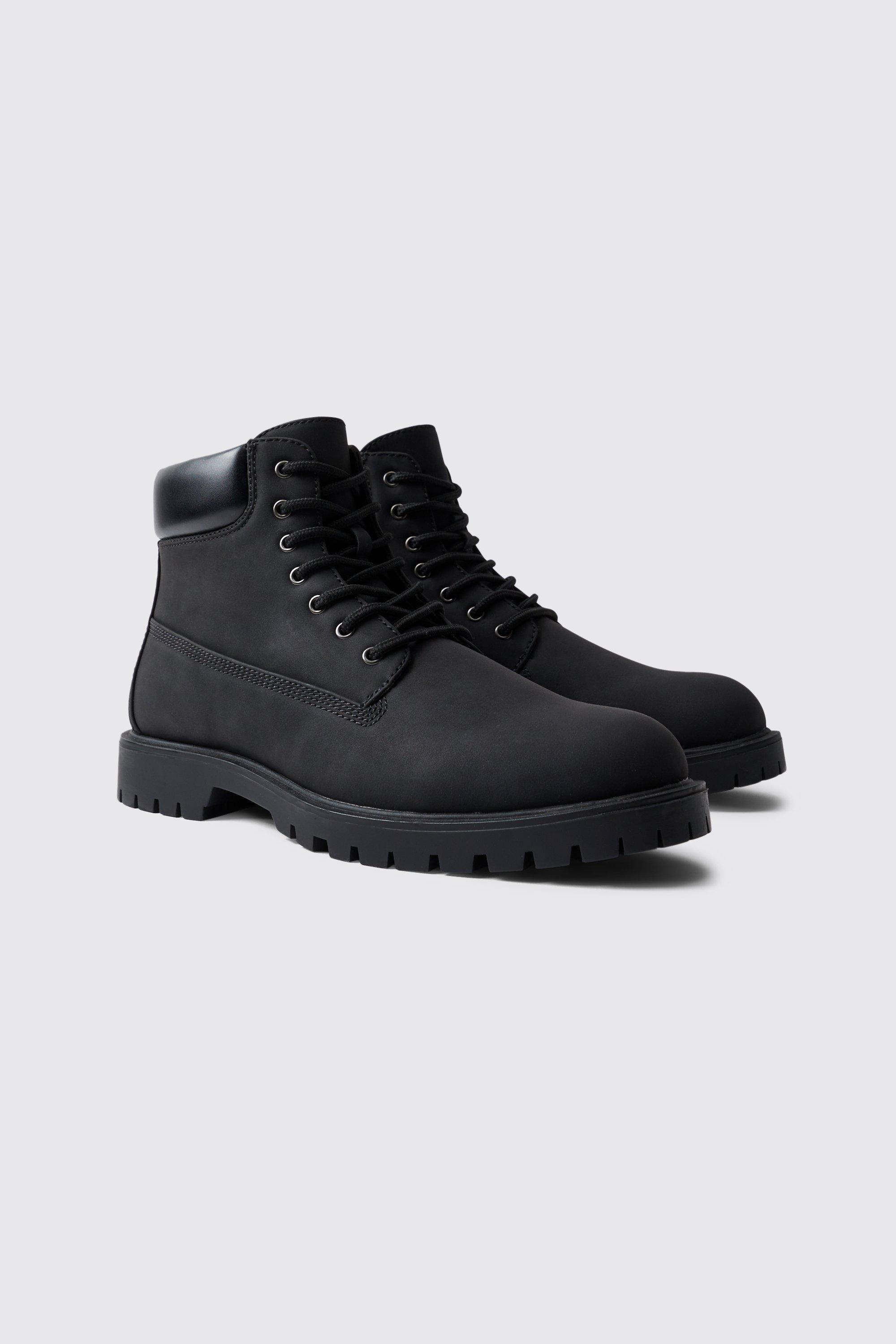 Mens Worker Boots - Black Product Image