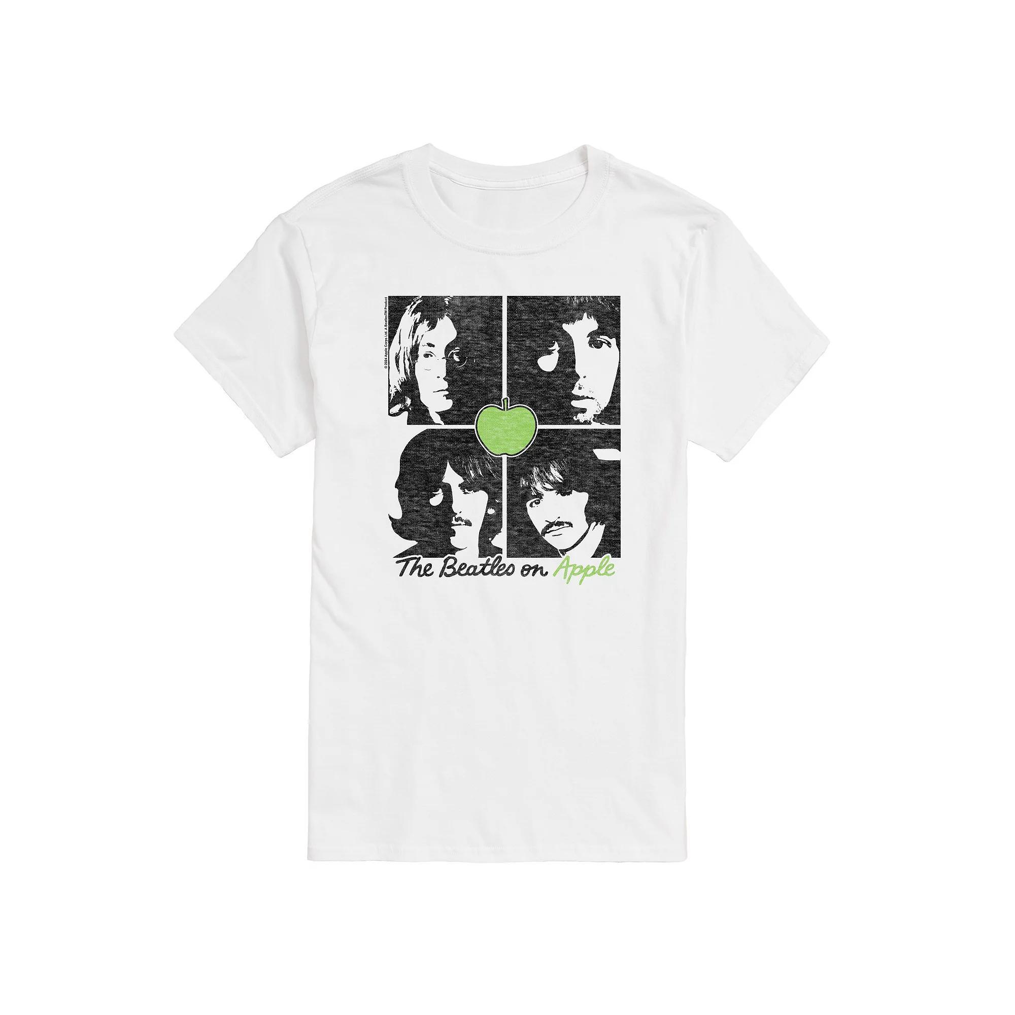 Men's The Beatles On Apple Graphic Tee, Size: XL, White Product Image