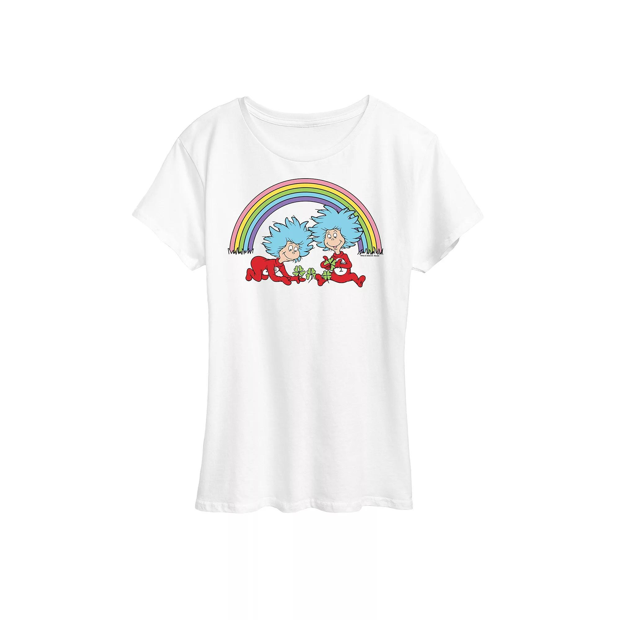 Women's Dr. Seuss Thing 1 & 2 Rainbow Graphic Tee,  Product Image
