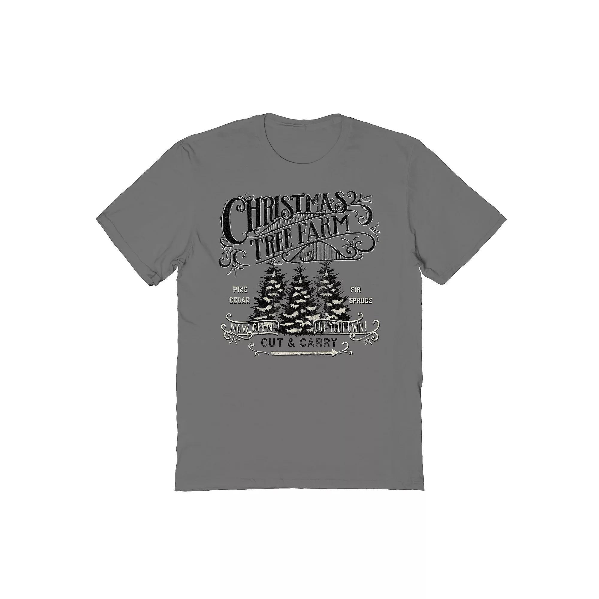 Men's Christmas Tree Farm Graphic Tee, Women's, Size: Medium, Grey Product Image