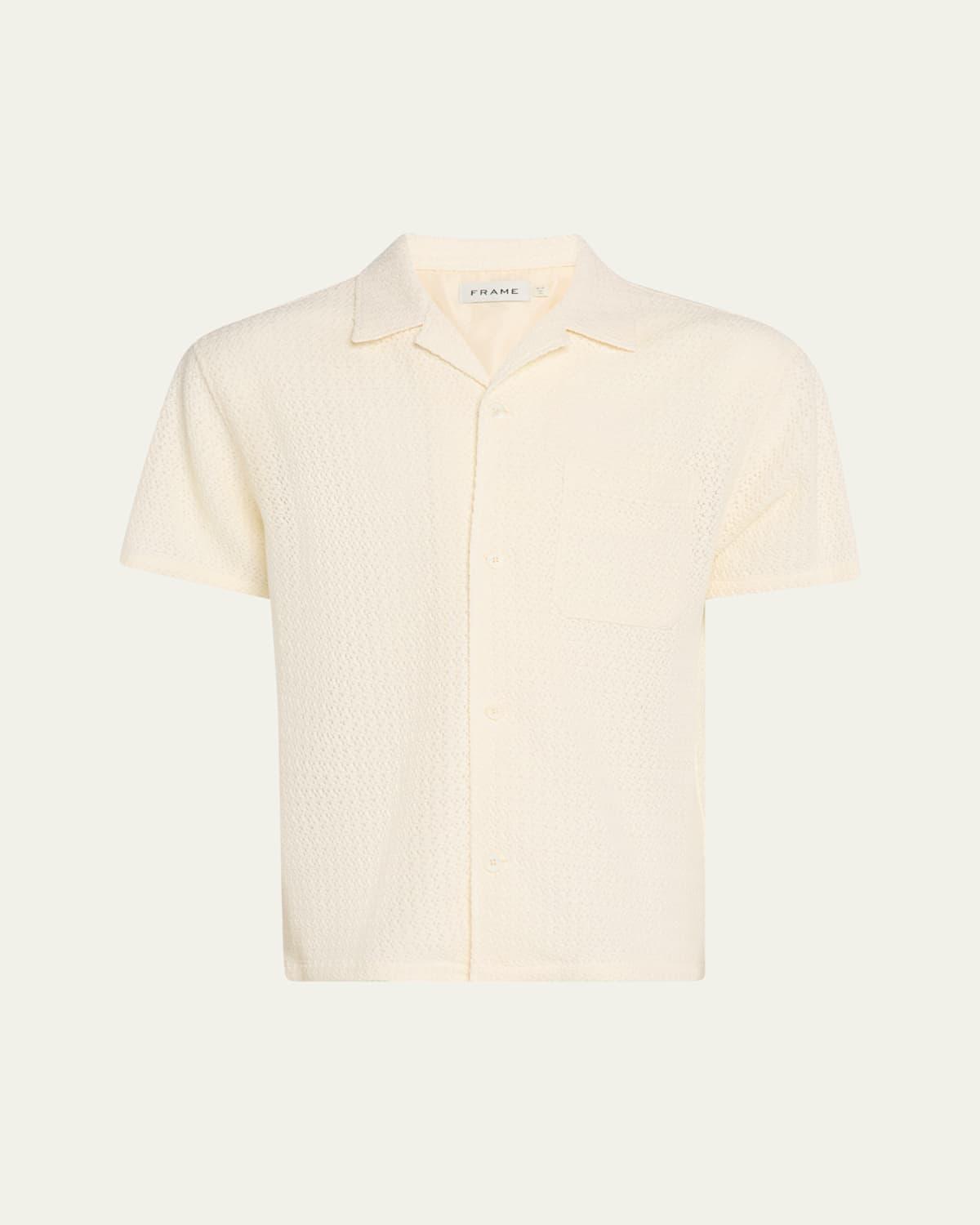 Mens Open Weave Camp Shirt Product Image