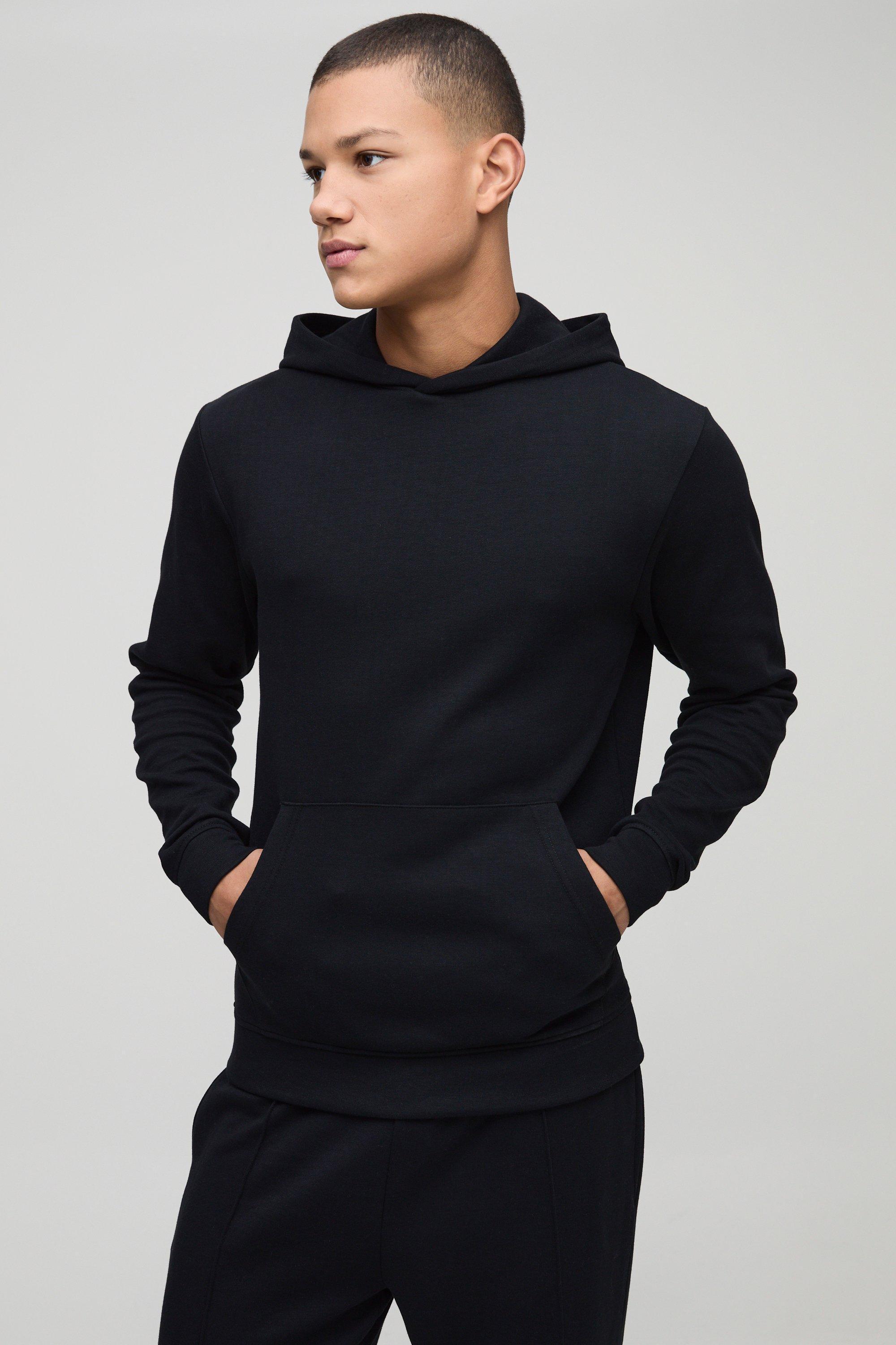 Slim Fit Interlock Hoodie | boohooMAN USA Product Image