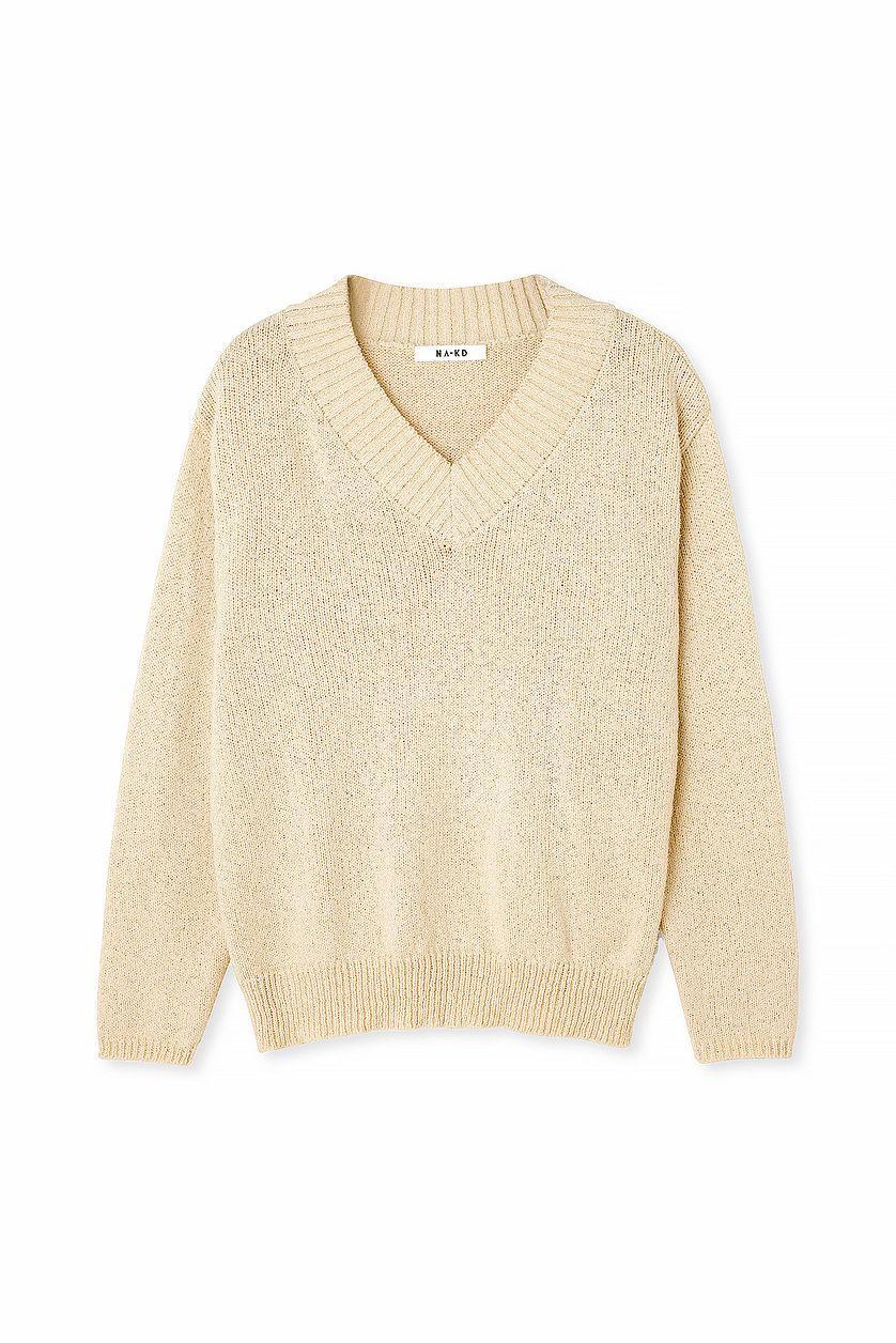 Knitted V-Neck Sweater Product Image