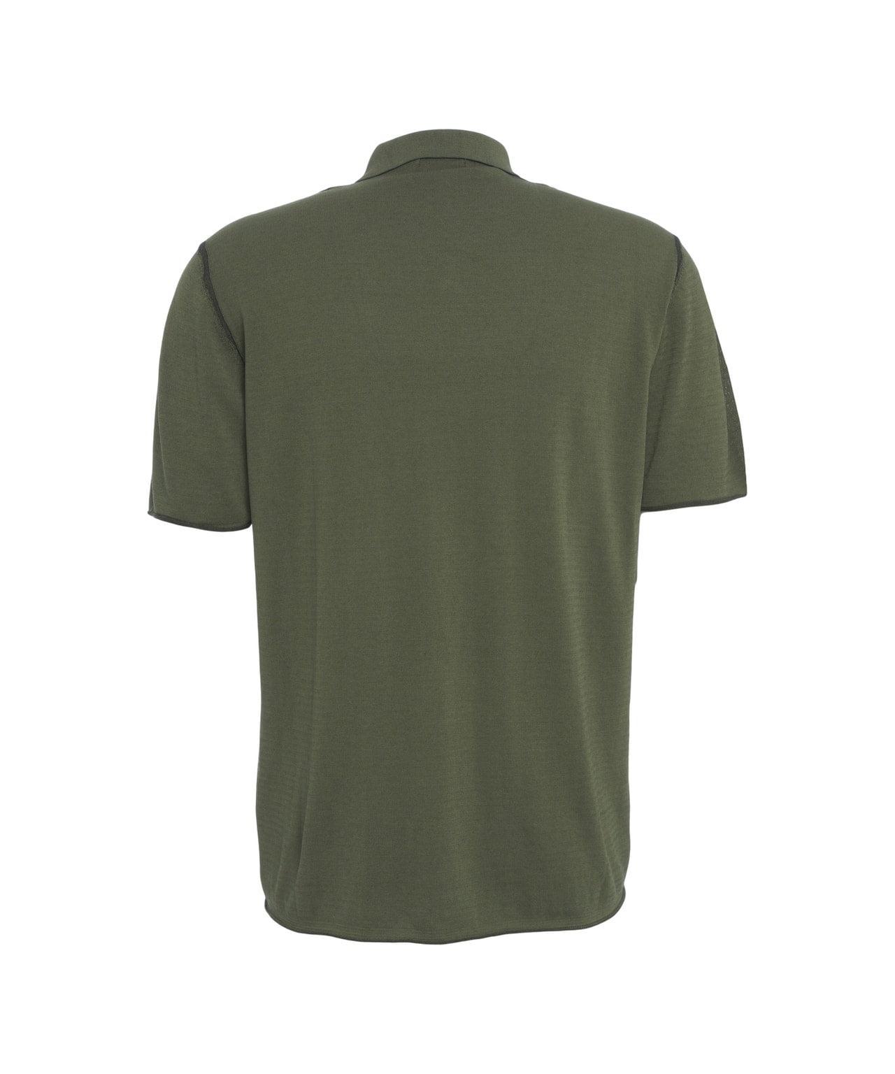 Textured knit polo shirt Product Image