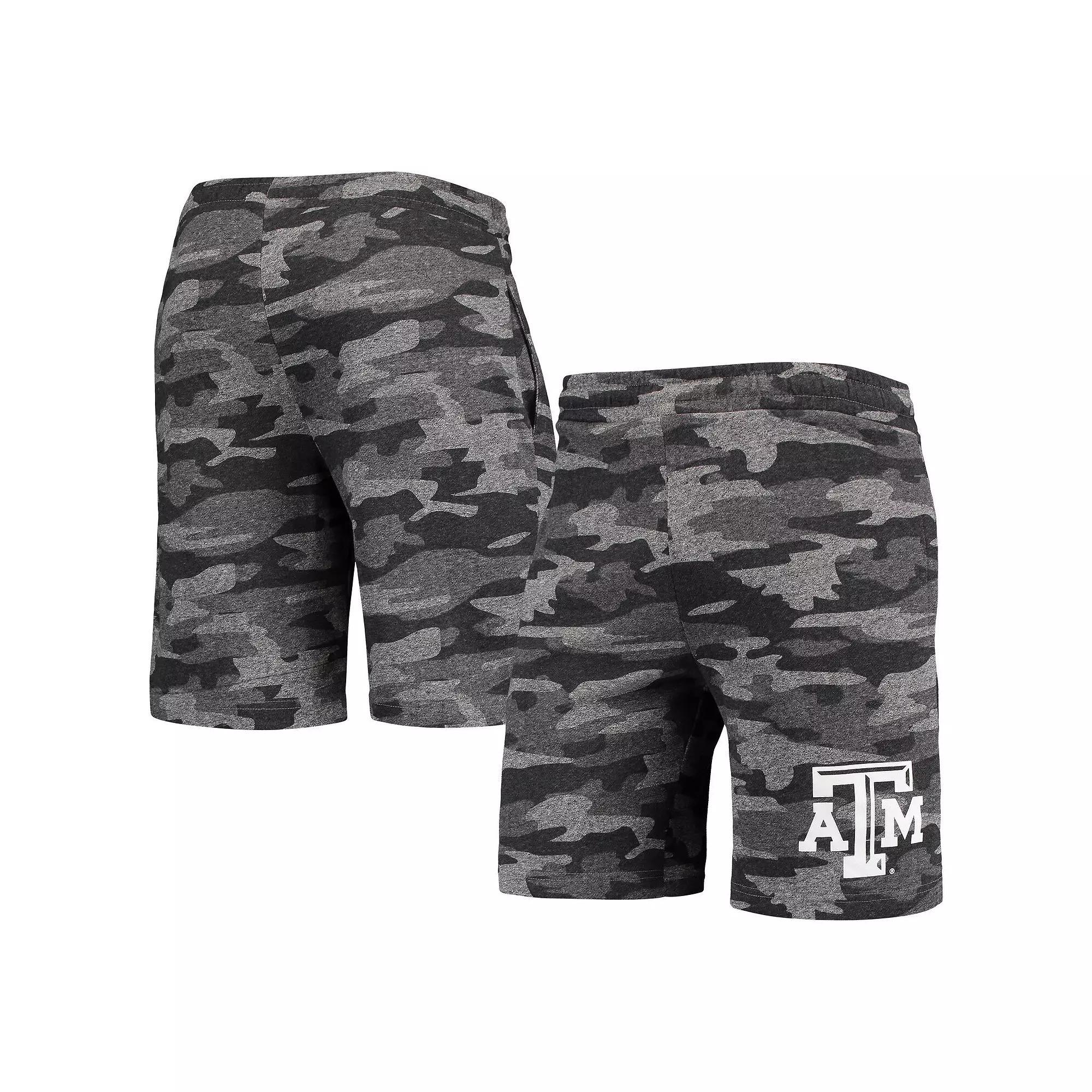 Men's Concepts Sport Charcoal/Gray Texas A&M Aggies Camo Backup Terry Jam Lounge Shorts,  Product Image
