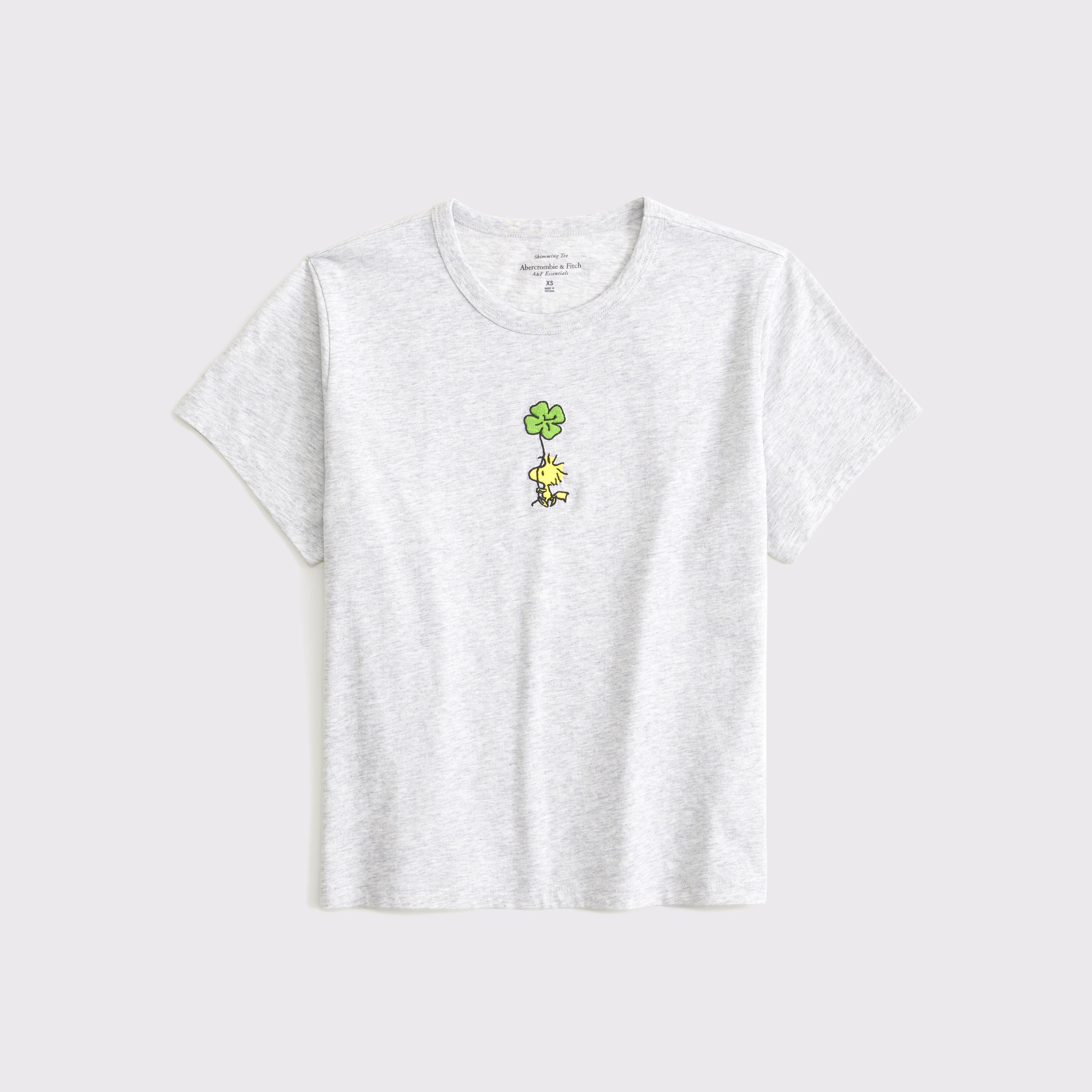 Short-Sleeve Peanuts Graphic Skimming Tee Product Image