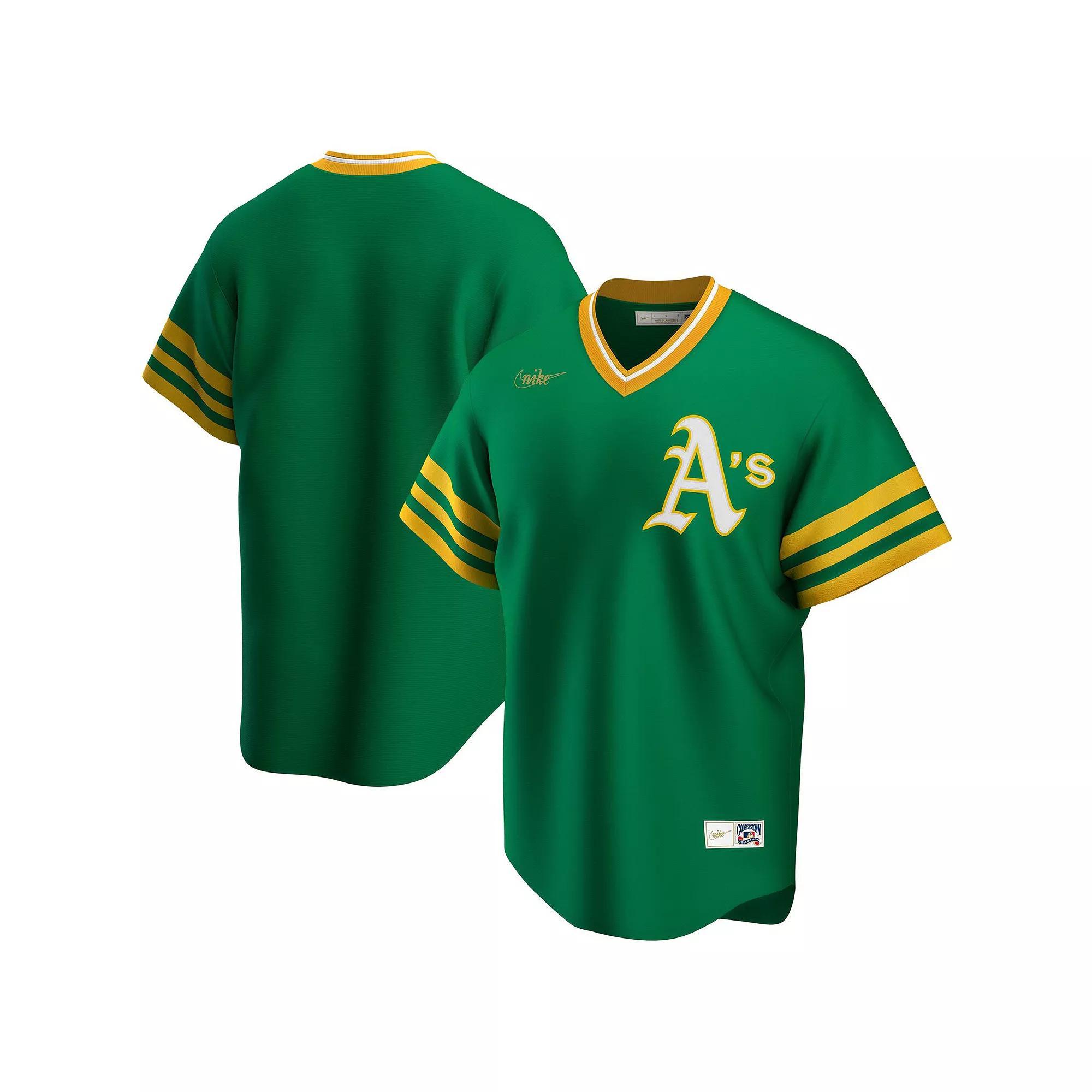 Men's Nike Kelly Green Oakland Athletics Road Cooperstown Collection Team Jersey,  Product Image