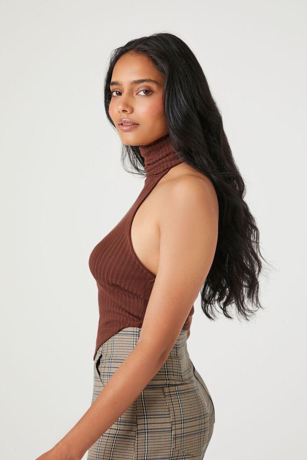 Turtleneck Halter V-Hem Top | Forever 21 Product Image