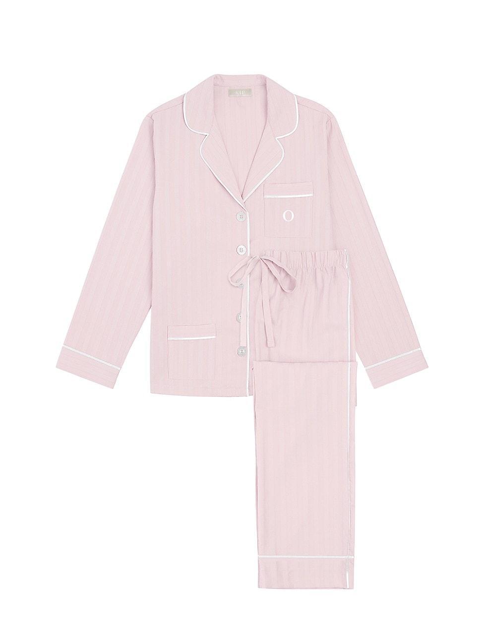 Womens Monogrammed Premium Cotton Collection Pajama Set Product Image