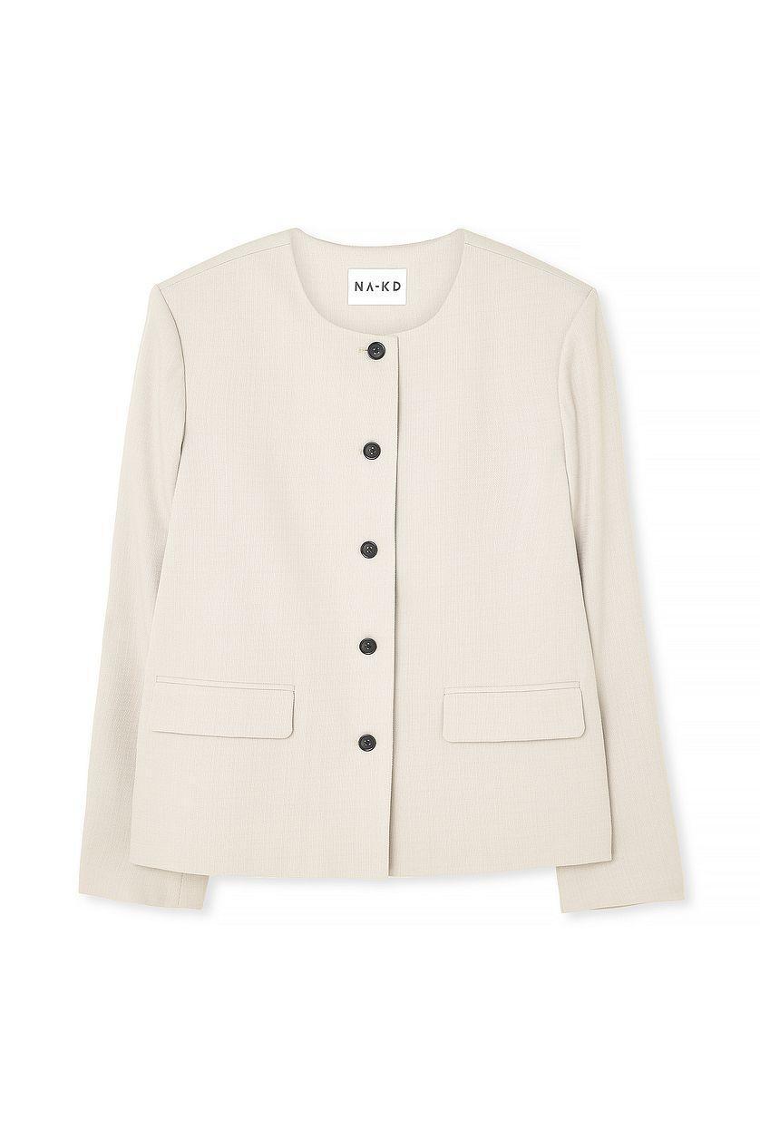 Oversized Round Neck Blazer Product Image