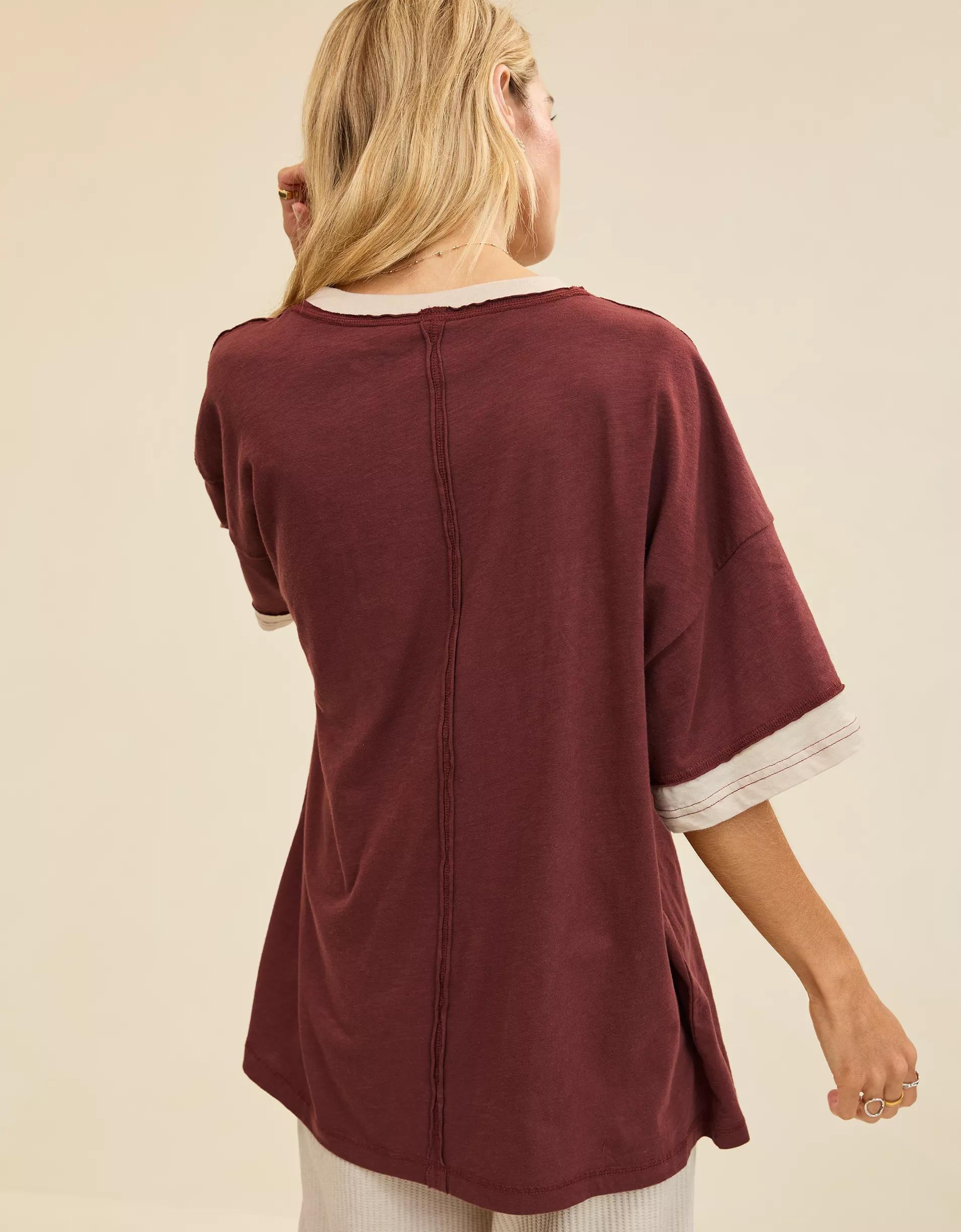 Aerie Crew Oversized Boyfriend T-Shirt Product Image
