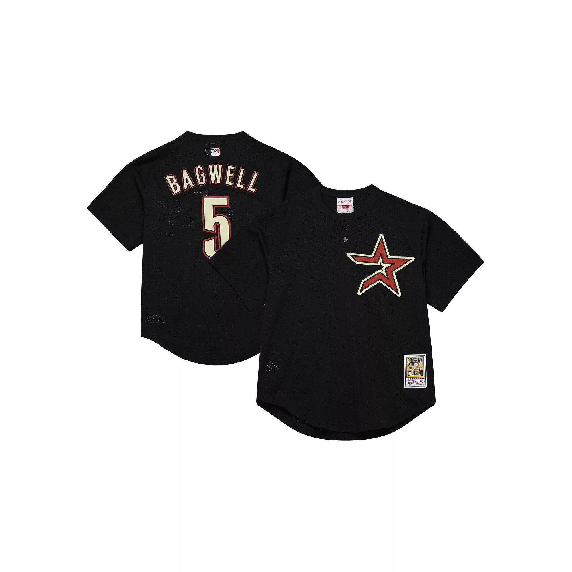 Men's Mitchell & Ness Jeff Bagwell Black Houston Astros Cooperstown Collection Mesh Batting Practice Jersey, Size: 2XL Product Image