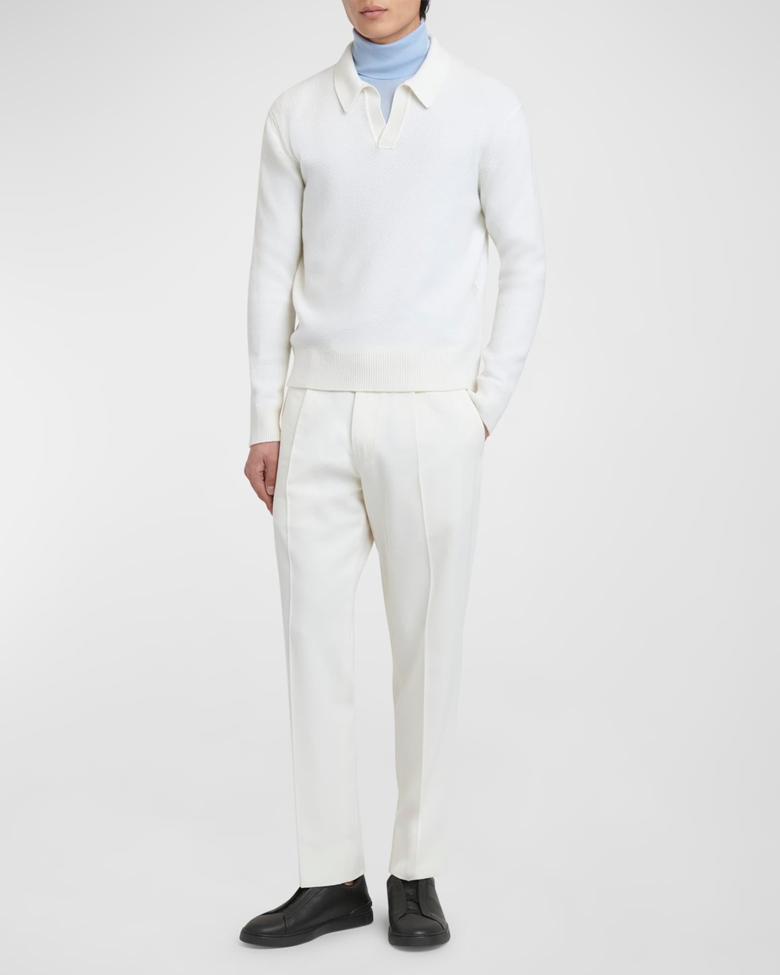 Men's Melange Oasi Cashmere Polo Sweater Product Image