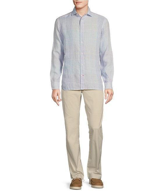 Cremieux Blue Label French Linen Plaid Long Sleeve Woven Shirt Product Image