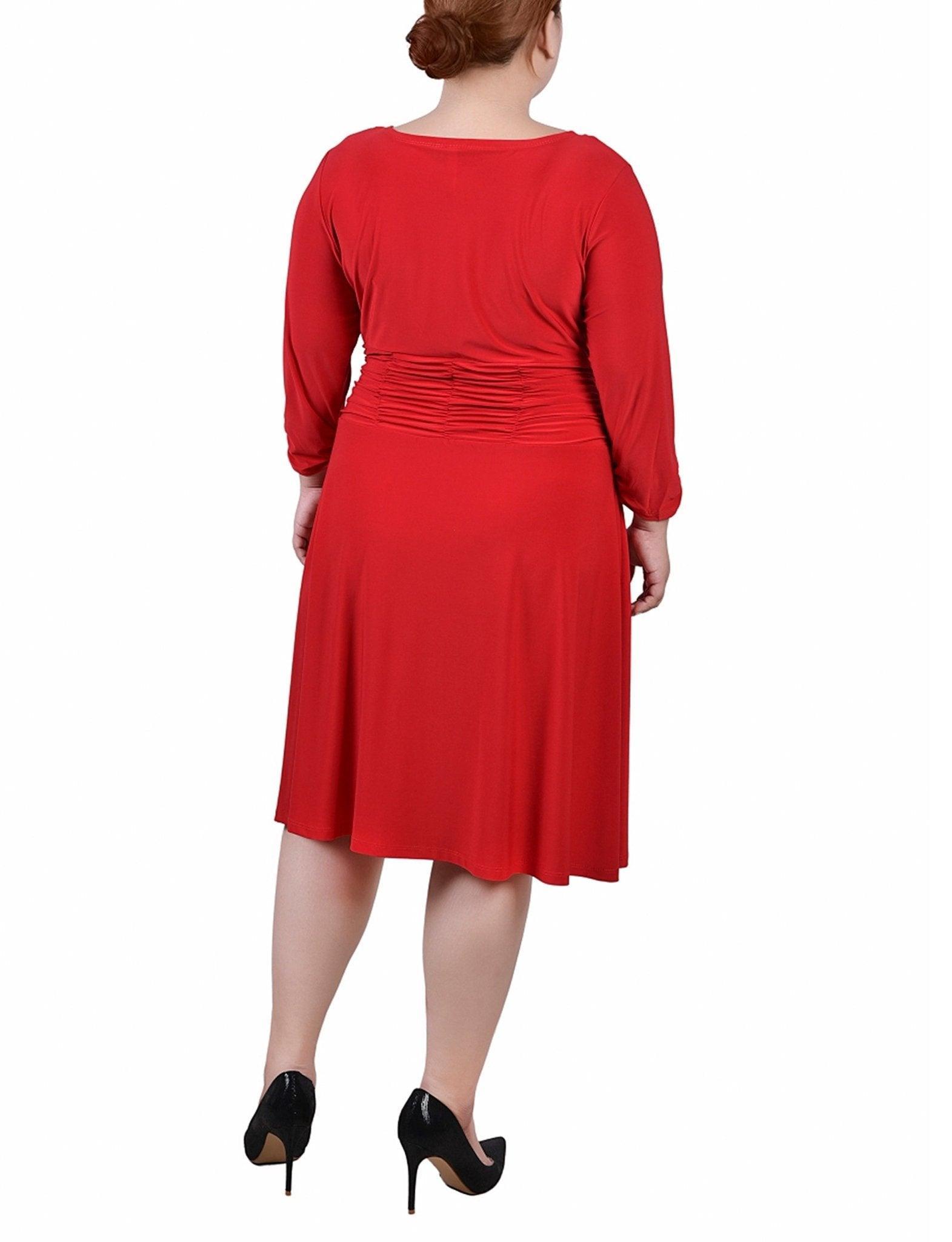 Salsa Ruched A-Line Dress - Plus Product Image