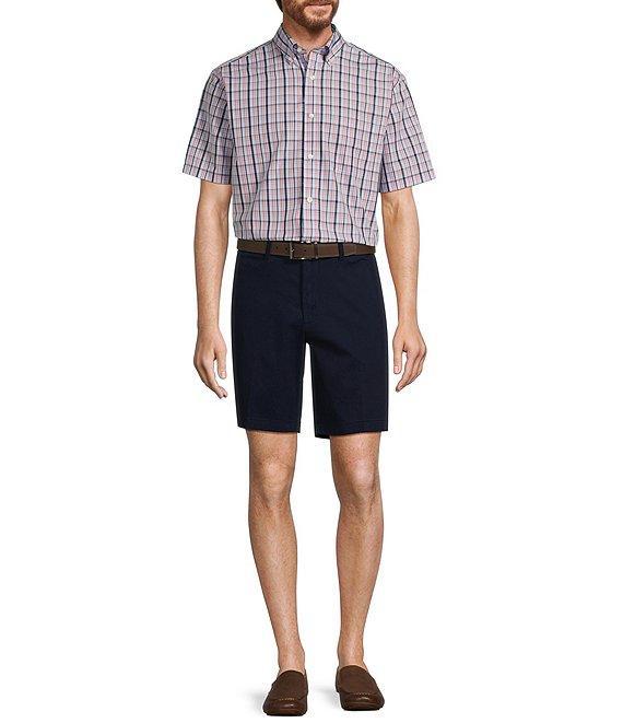 Gold Label Roundtree & Yorke Non-Iron Short Sleeve Multi Plaid Poplin Sport Shirt Product Image