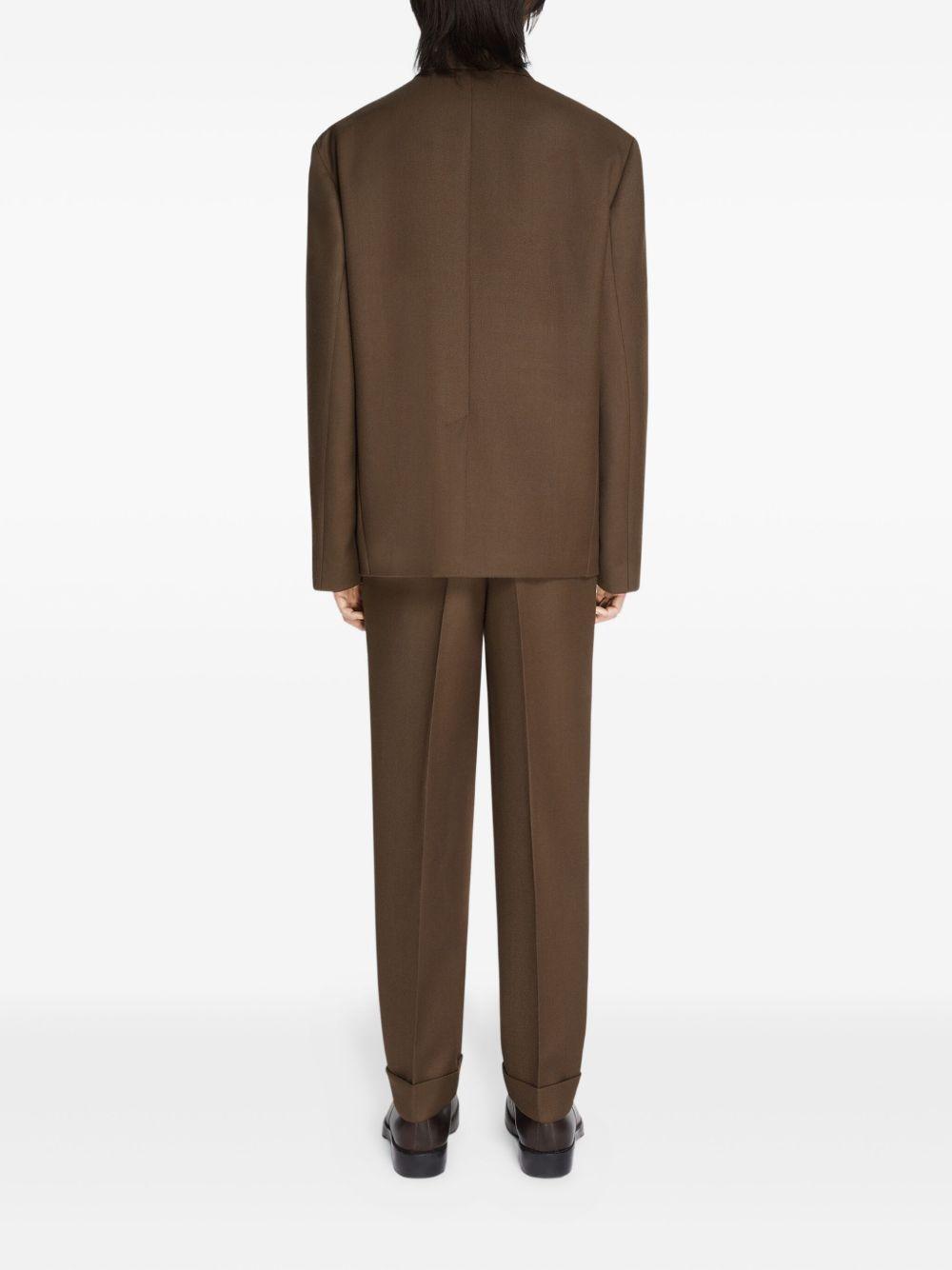 wool straight-leg trousers Product Image