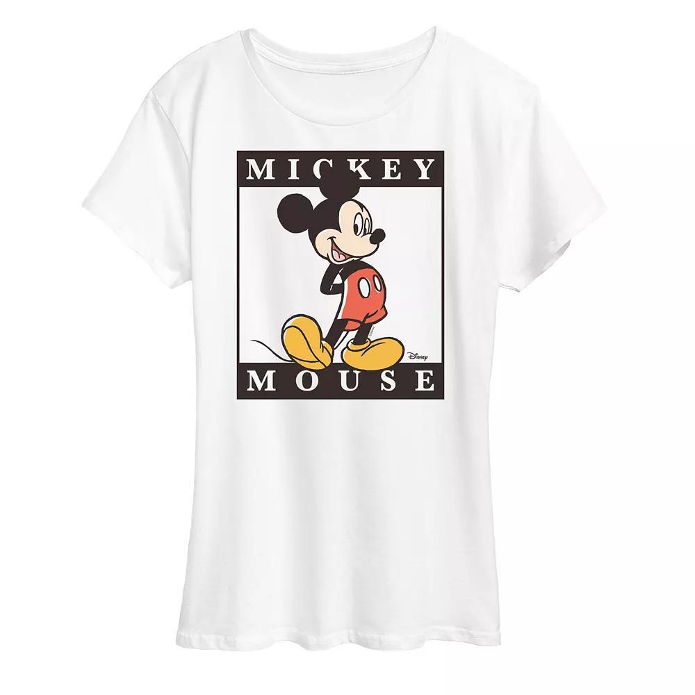 Disney's Mickey Mouse Women's Type Block Graphic Tee, Size: XXL, White Product Image