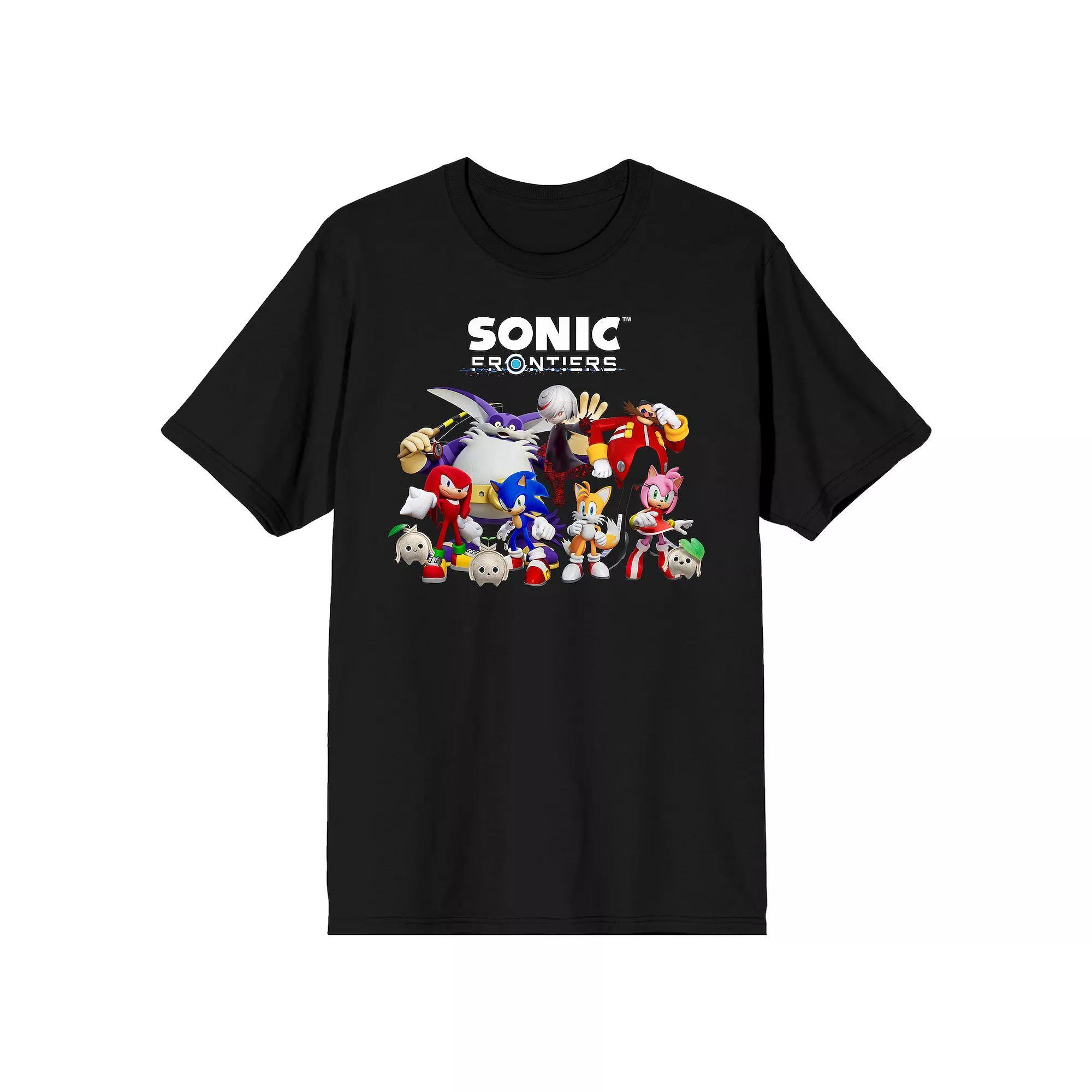 Men's Sonic Frontiers Videogame Graphic Tee, Size: Small, Black Product Image
