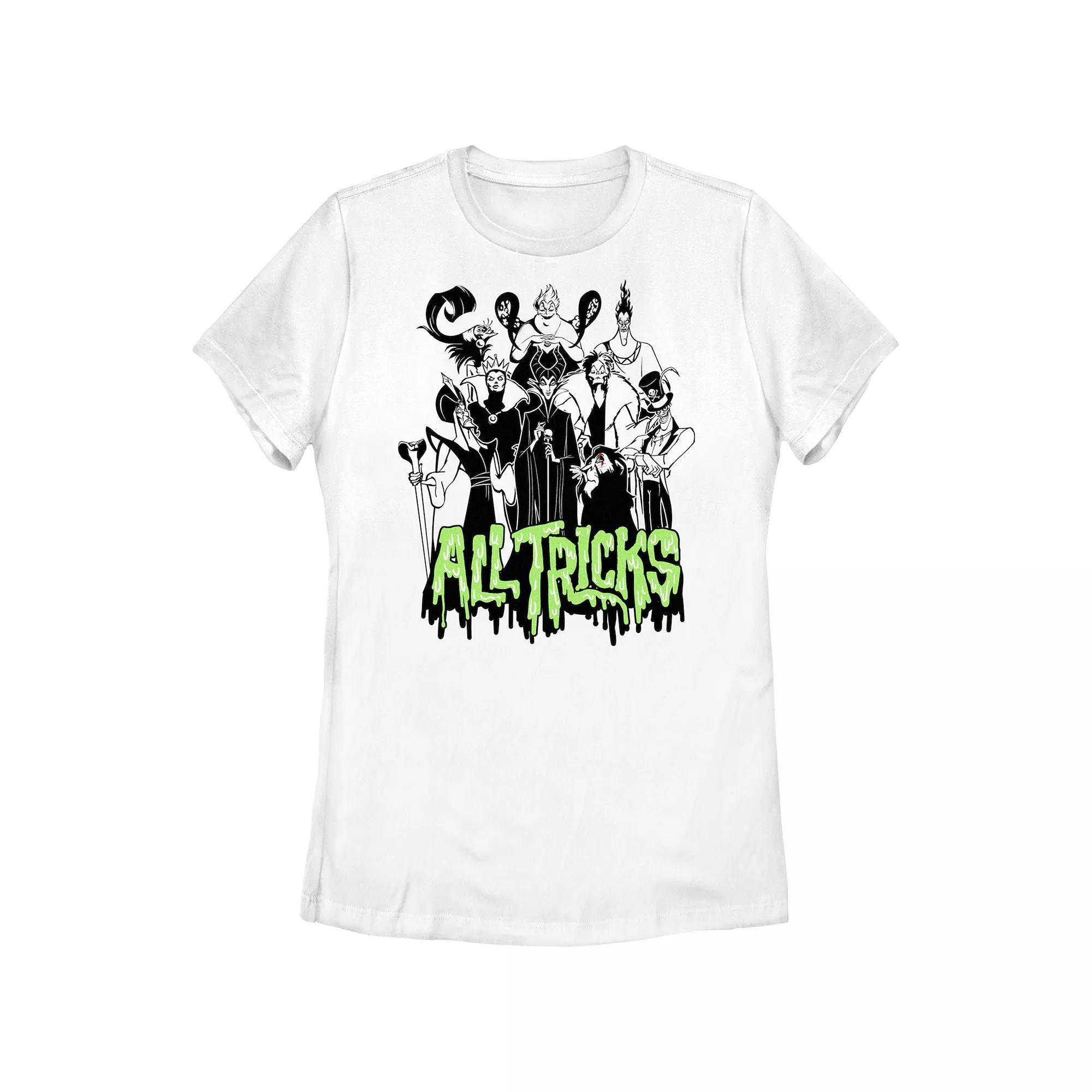 Disney Villains Lineup All Tricks Juniors' Graphic Tee, Girl's,  Product Image