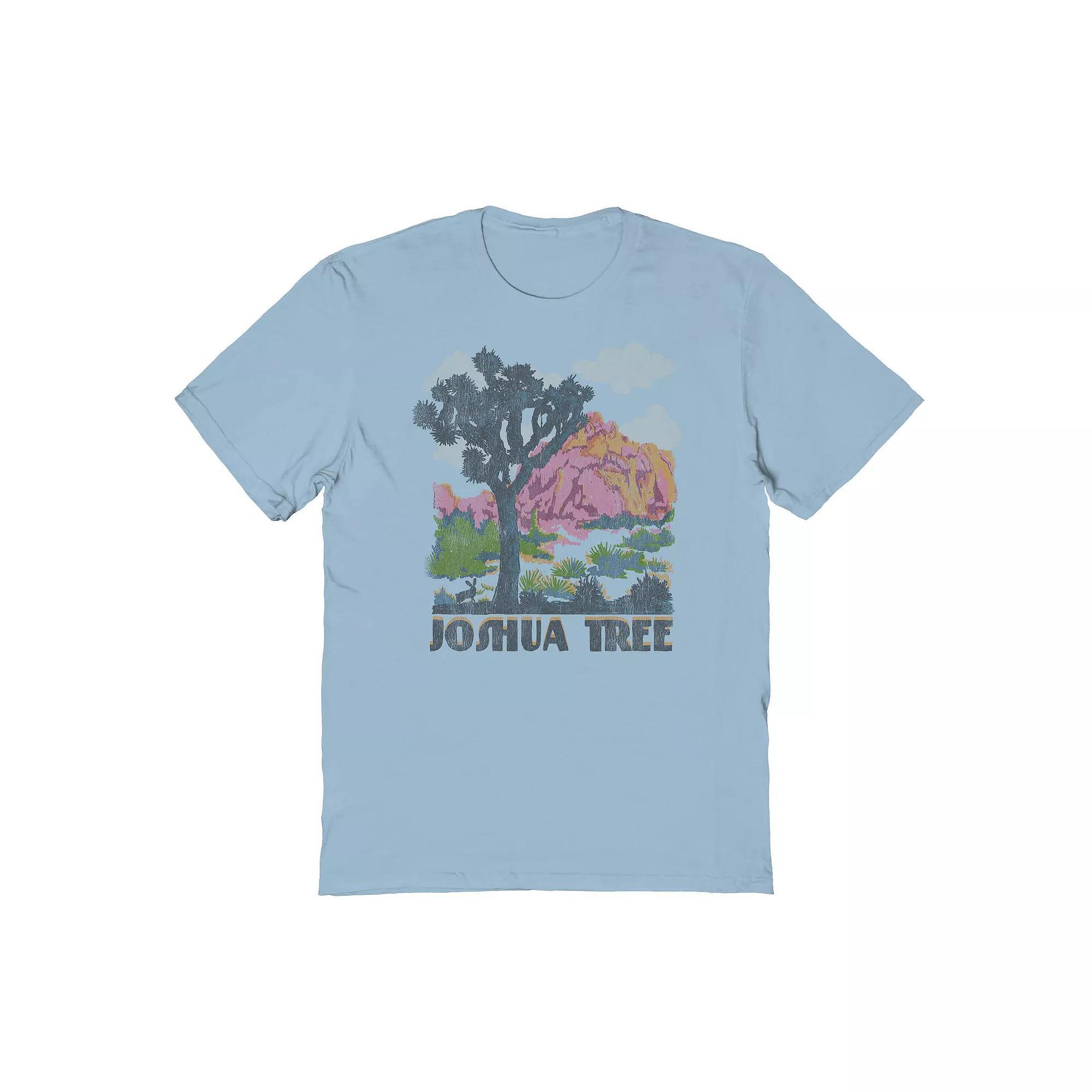 Men's COLAB89 by Threadless Joshua Tree Photo Graphic Tee, Size: XXL, Light Blue Product Image