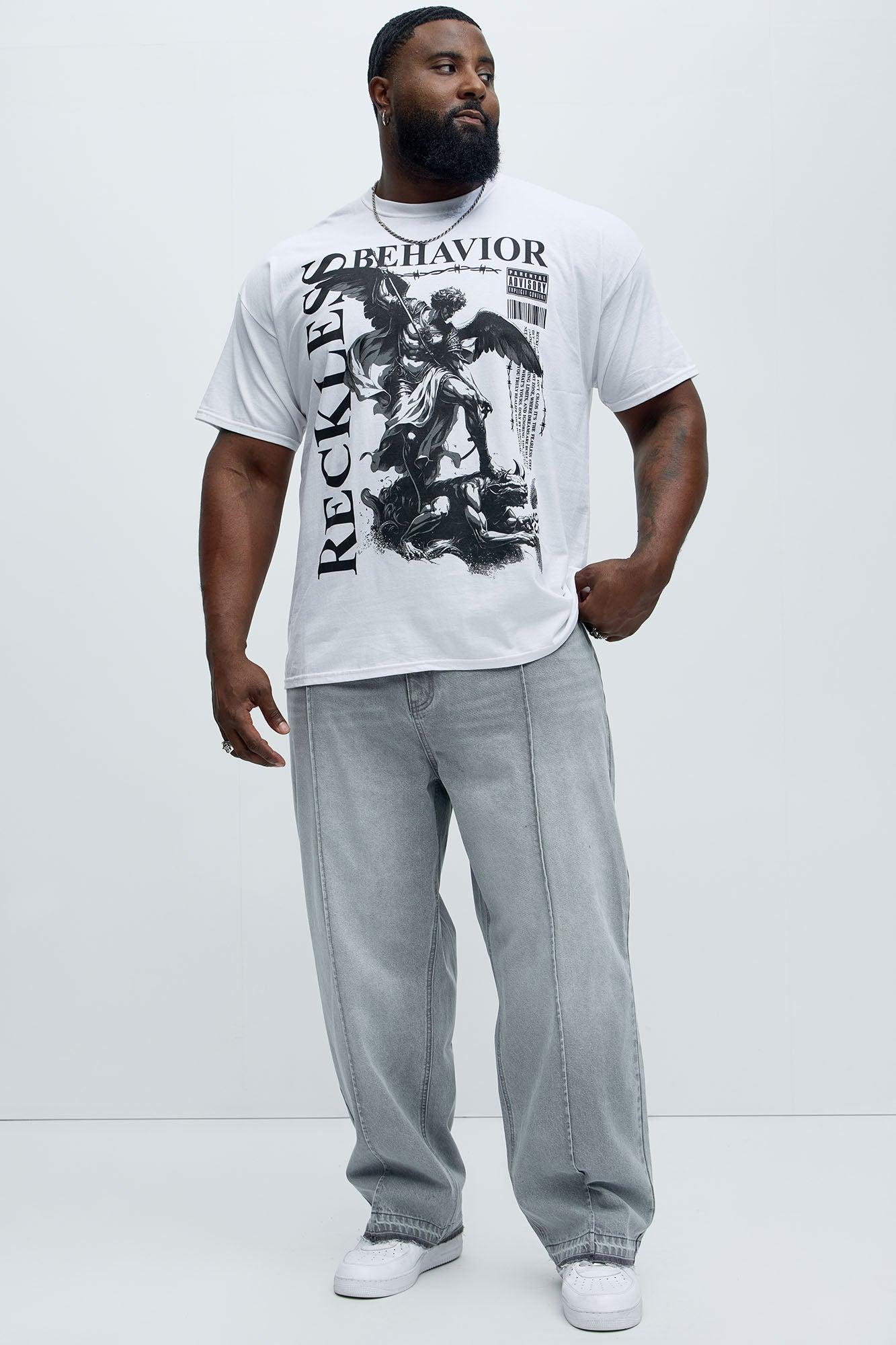 Reckless Behavior Short Sleeve Tee - White Product Image