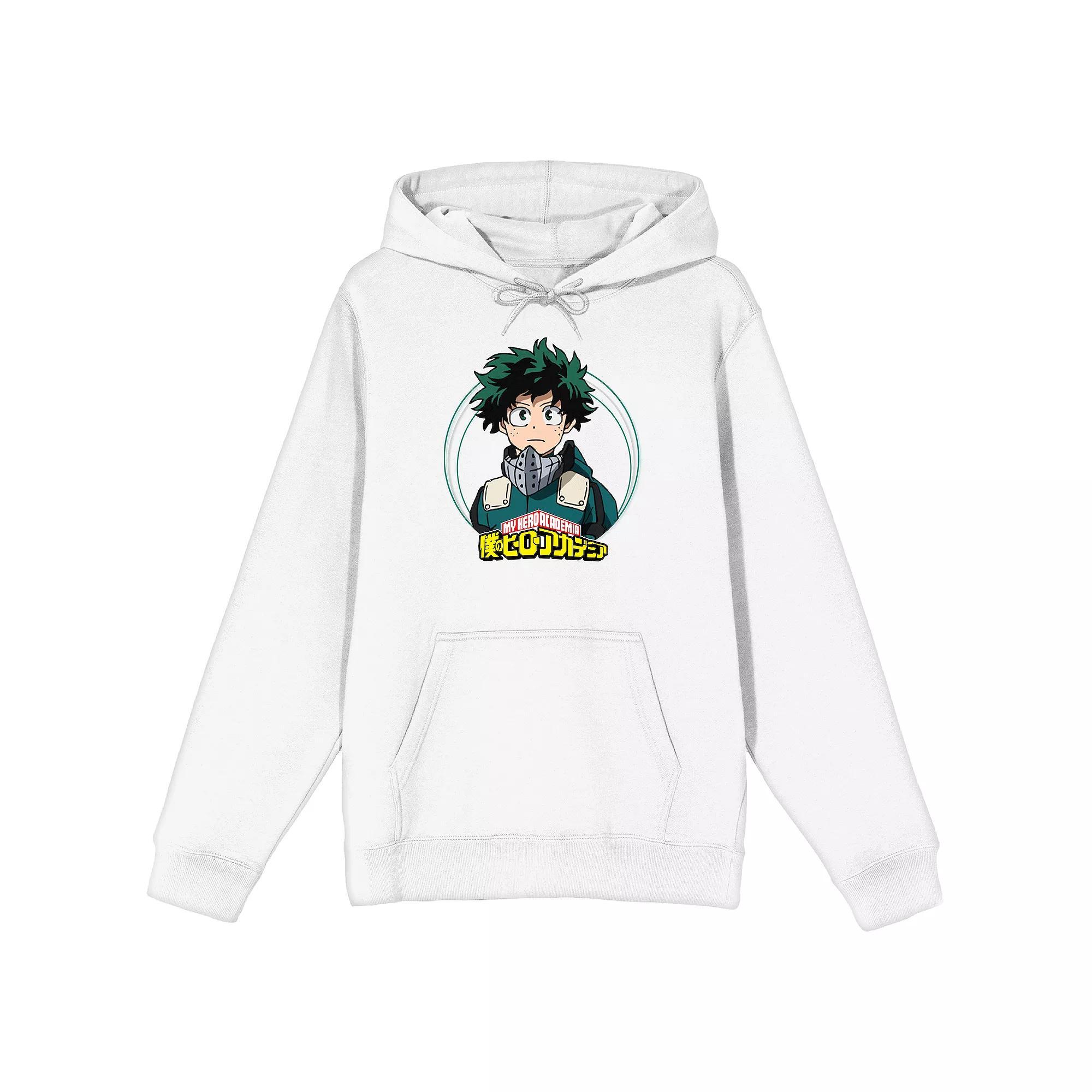 Men's My Hero Academia Izuku Manga Graphic Hoodie, Size: Large, White Product Image