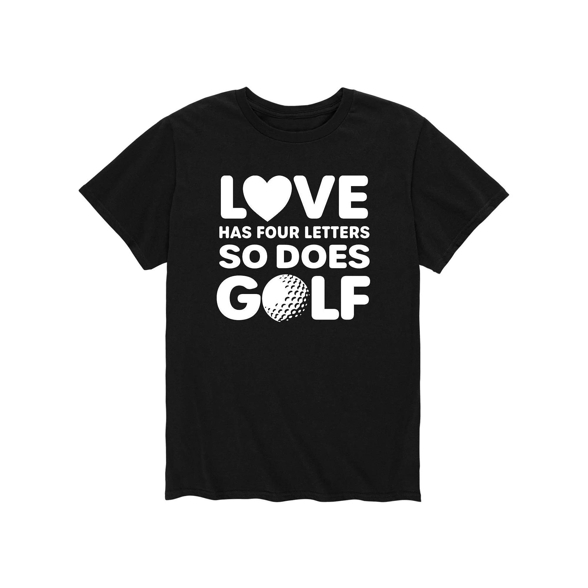 Men's "Love Has Four Letters So Does Golf" Valentine's Day Tee,  Product Image